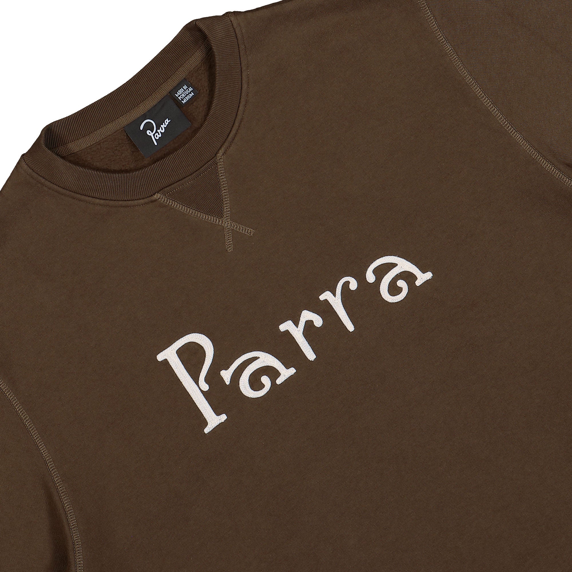 Parra Weird Trad Logo Crew Neck Sweatshirt Brown Sweatshirt 54321 Detailfoto | Overkill