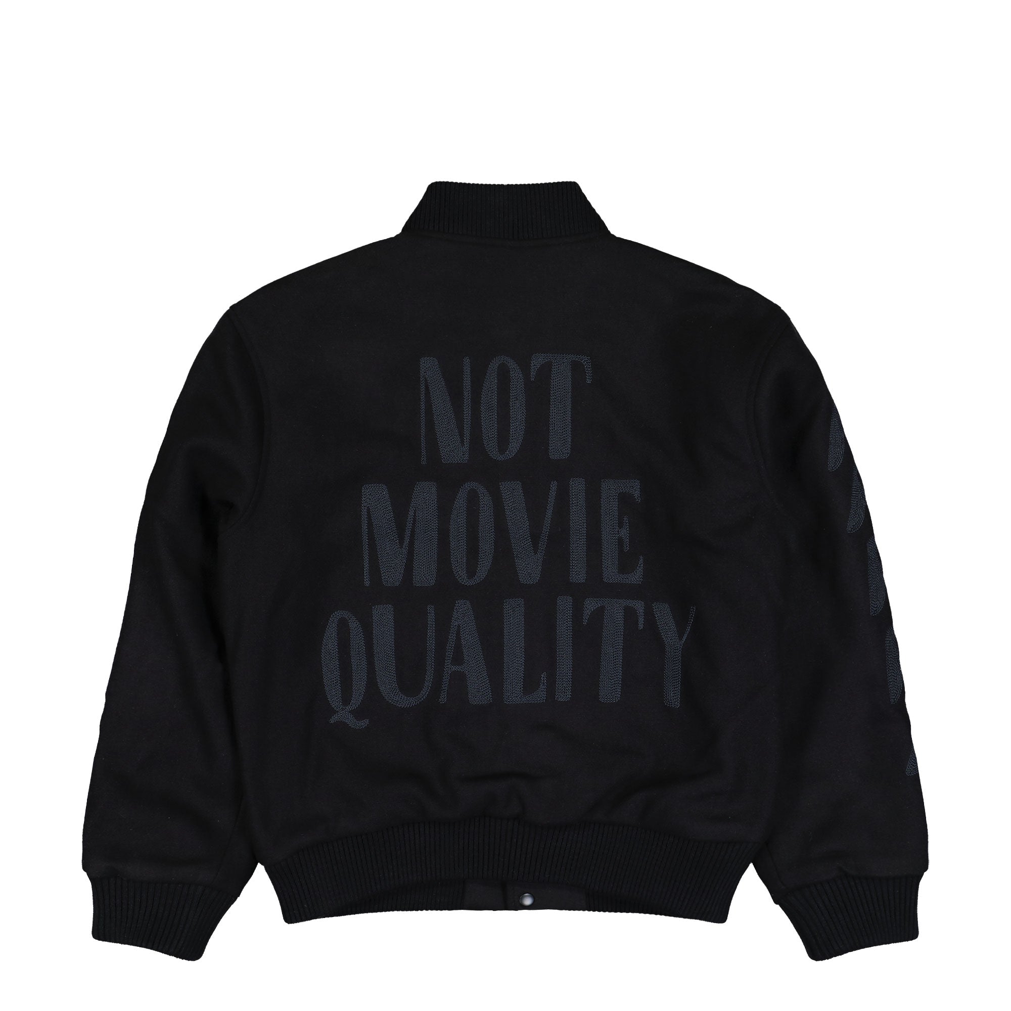 Parra Not Movie Quality Varsity Jacket Black Varsity Jacket 54365 Close-up | Overkill