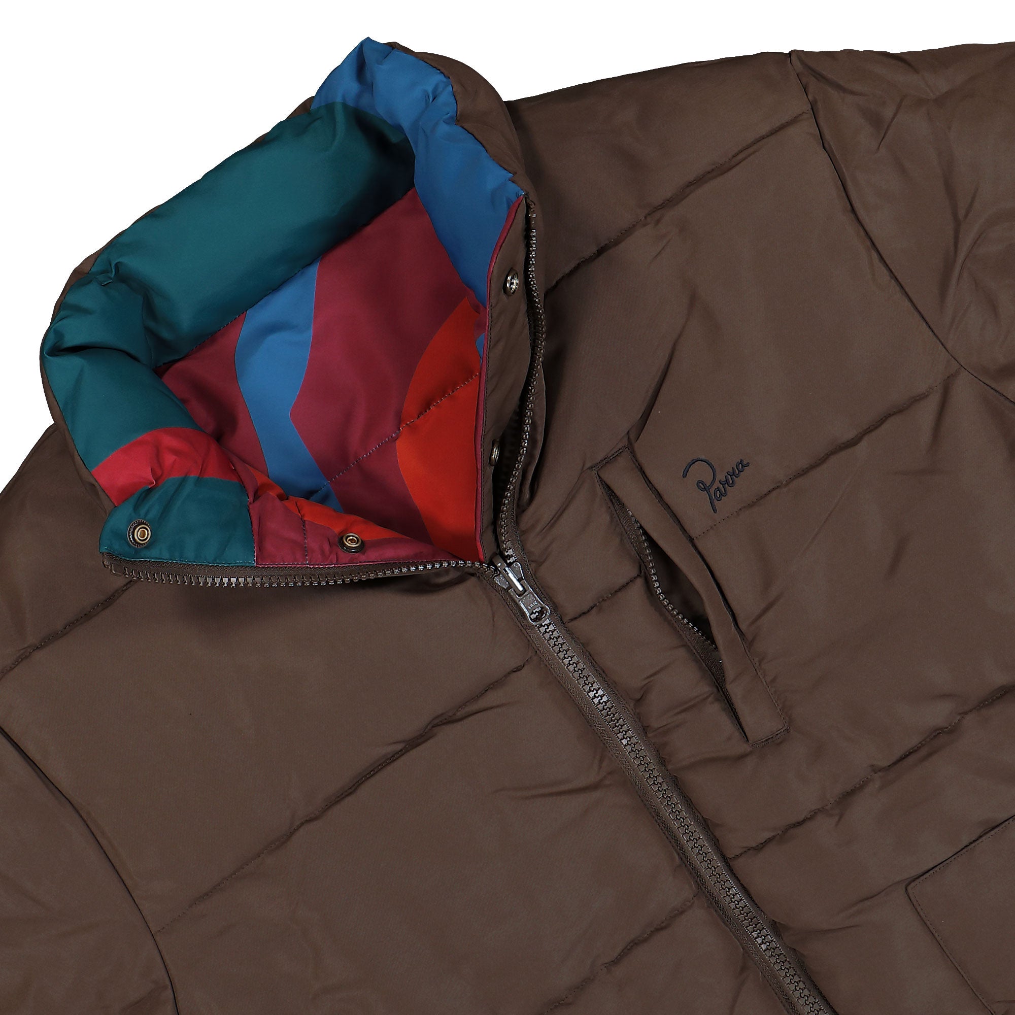 Parra Protect The Sun Reversible Puffer Jacket Brown Jacket 54435 Detailfoto | Overkill