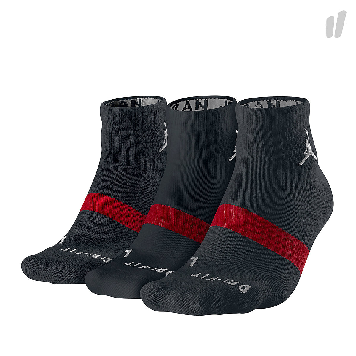 Jordan Air Jordan Dri-Fit Low Quarter 3 PK Black Socks 546480 012 | Overkill