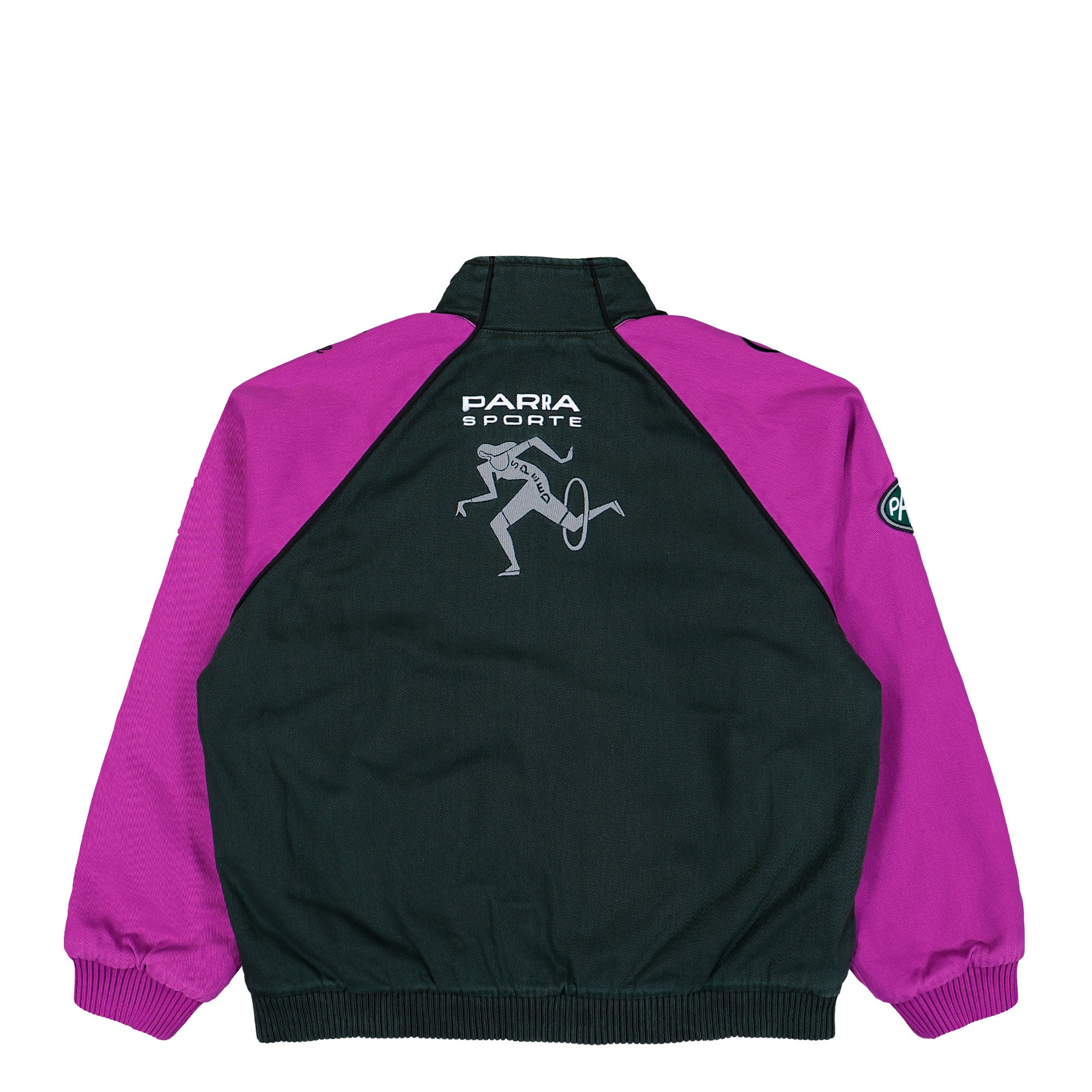 Parra Owl Meets Rat Racing Jacket Purple Pink Jacket 55100 Close-up | Overkill