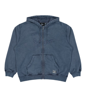 Parra Not Fade Away Zip Hooded Sweatshirt Washed Dark Grey Hoodie 55115 | Overkill