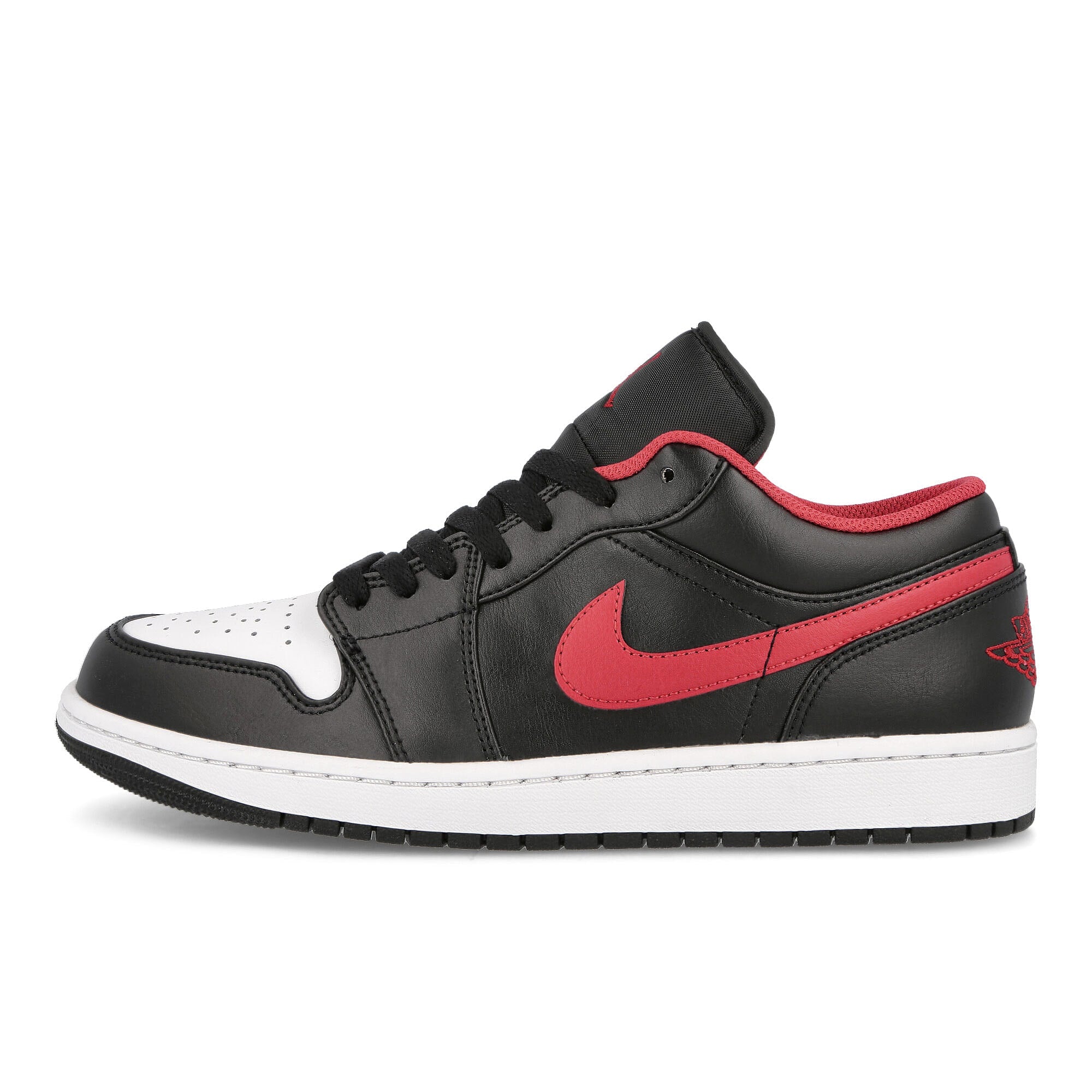 Jordan Air Jordan 1 Low Black-Fire Red - White Low Top Sneakers 553558 063 | Overkill