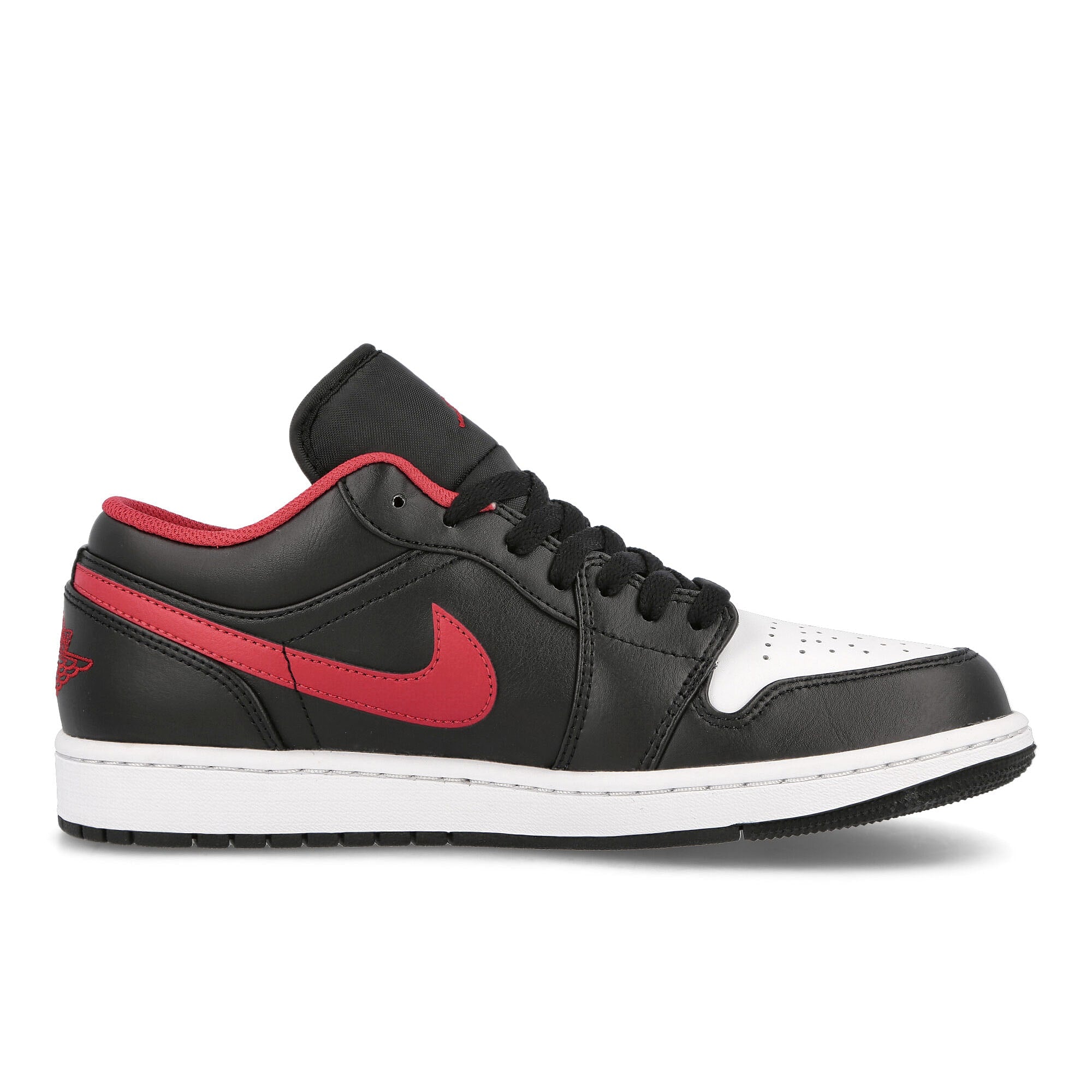 Jordan Air Jordan 1 Low Black-Fire Red - White Low Top Sneakers Silhouette | Overkill