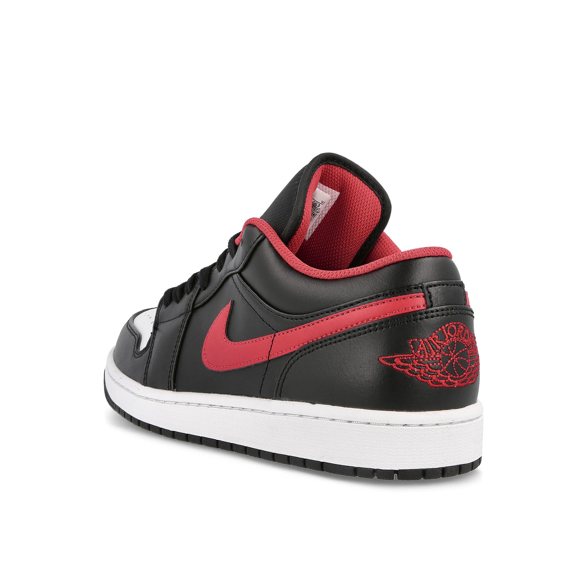Jordan Air Jordan 1 Low Black-Fire Red - White Low Top Sneakers Material | Overkill