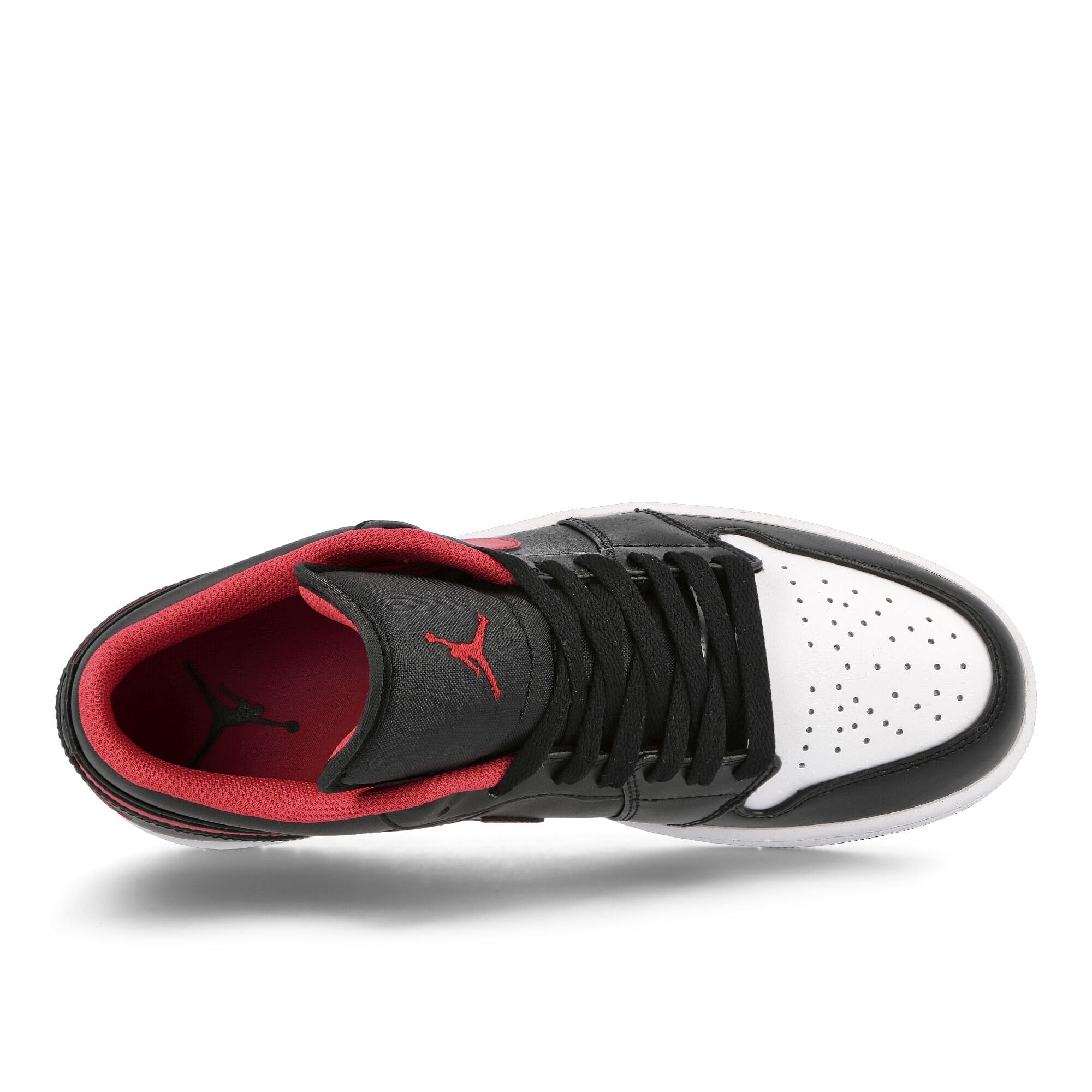 Jordan Air Jordan 1 Low Black-Fire Red - White Low Top Sneakers Detailfoto | Overkill