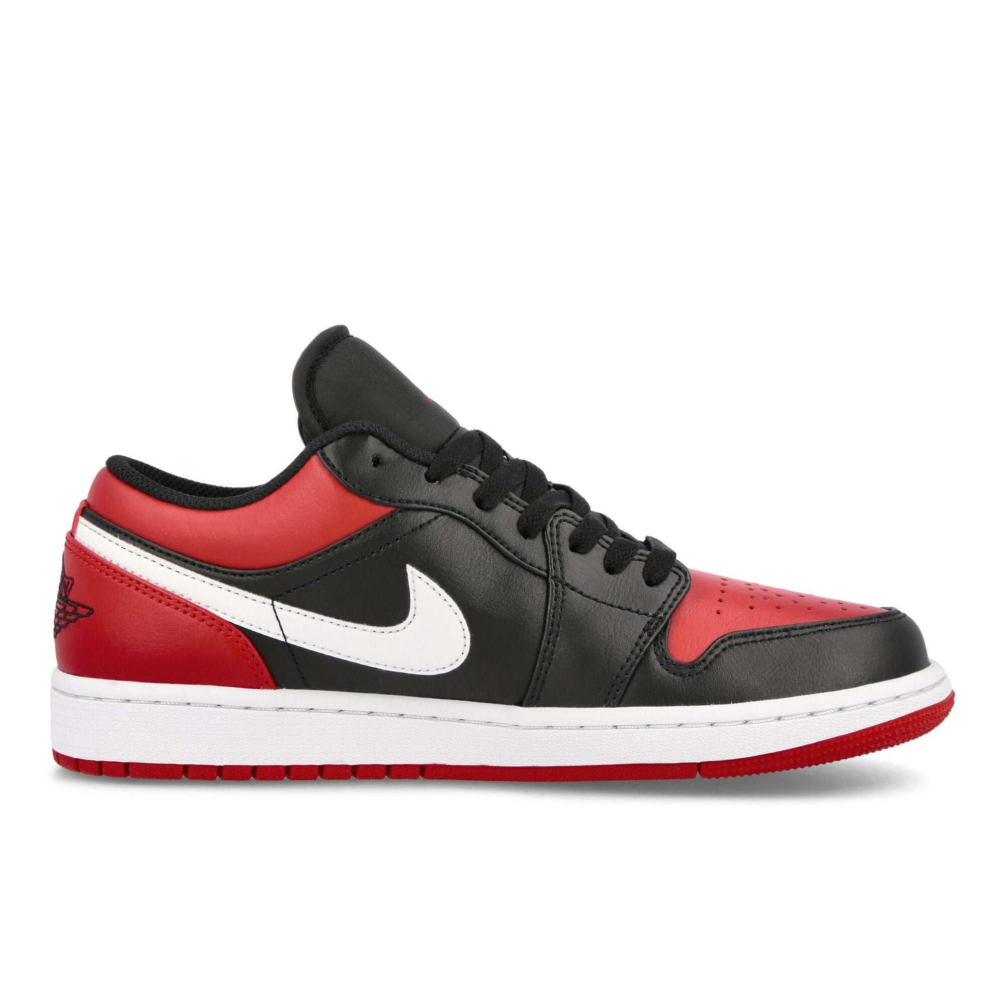 Jordan Air Jordan 1 Low Black / Gym Red - White Low Top Sneakers Silhouette | Overkill