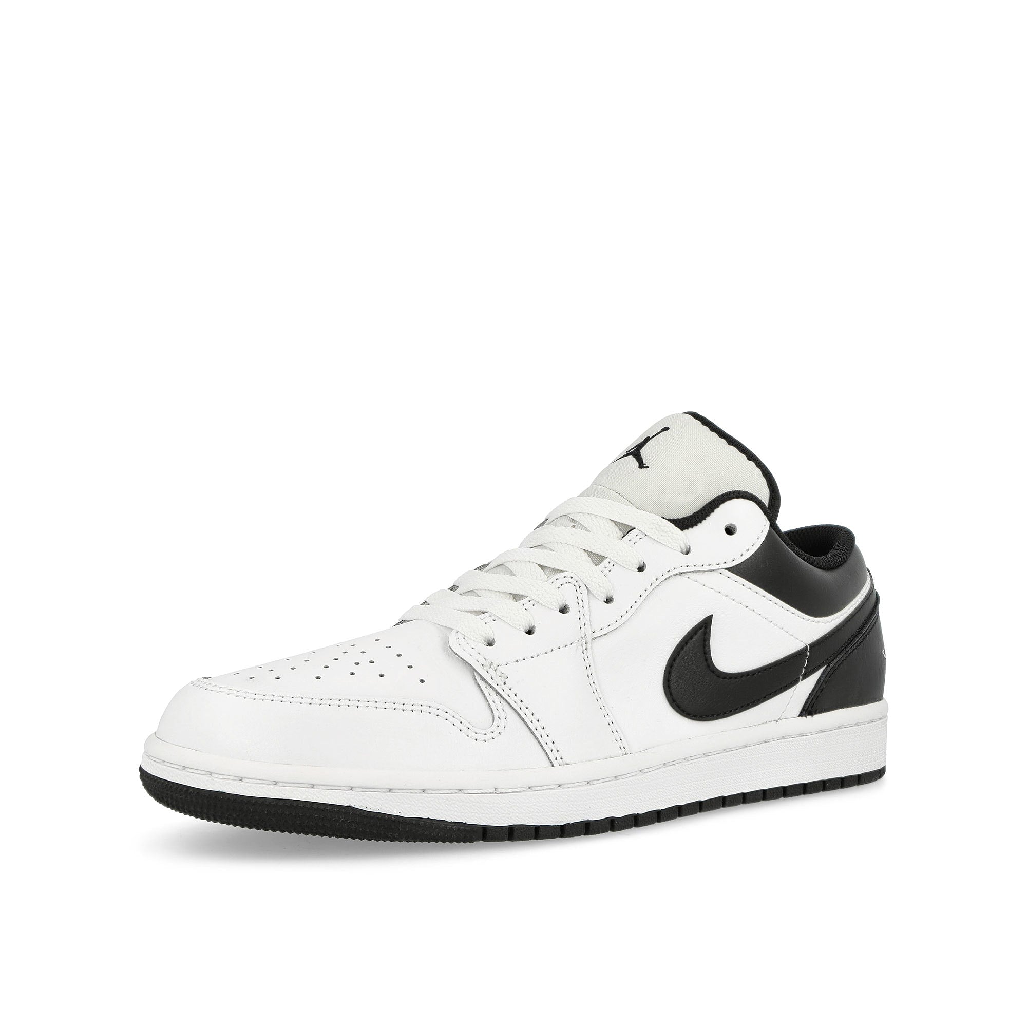 Jordan Air Jordan 1 Low White / Black - White Low Top Sneakers Close Up | Overkill