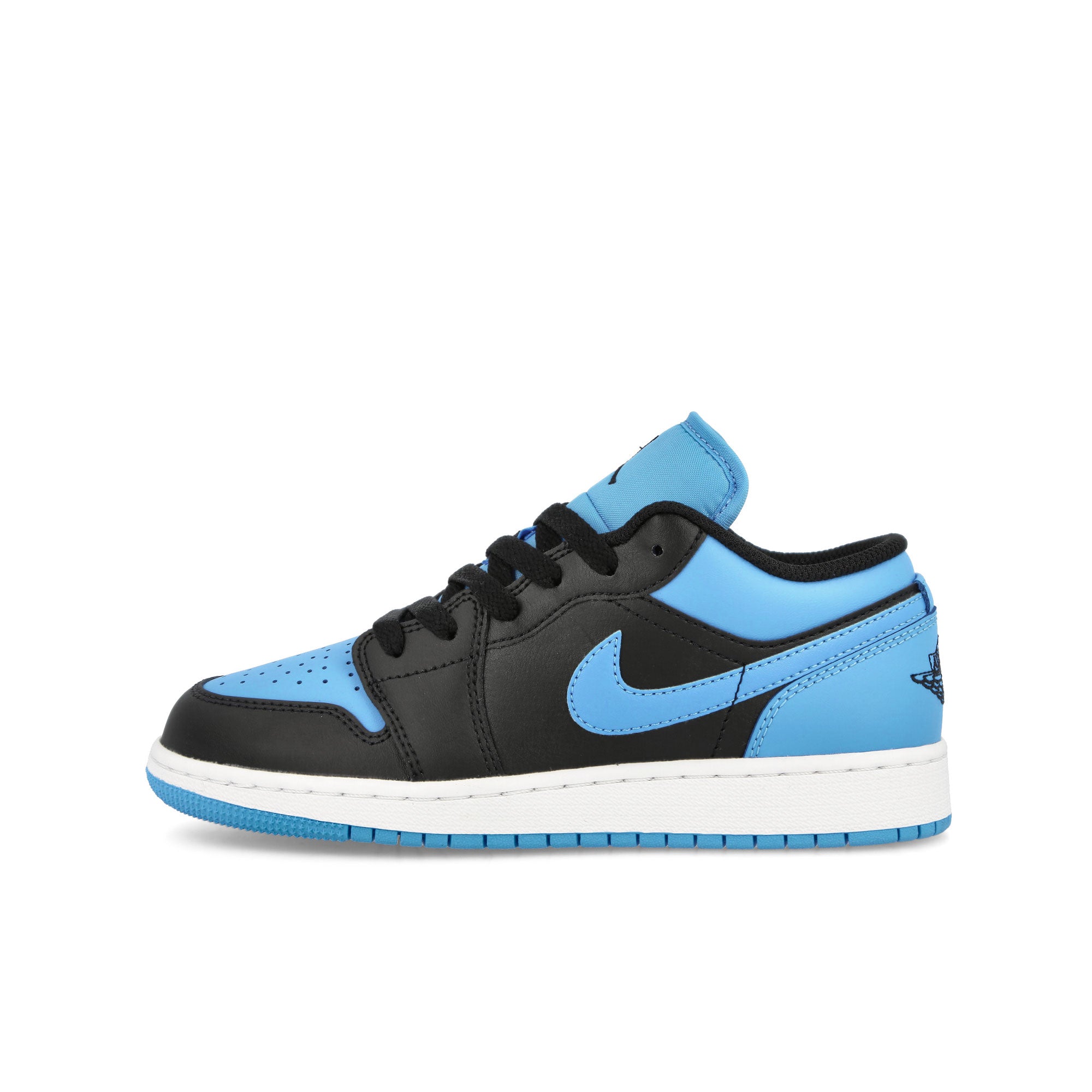 Jordan Air Jordan 1 Low GS Black-Black - University Blue - White Low Top Sneakers 553560 041 | Overkill