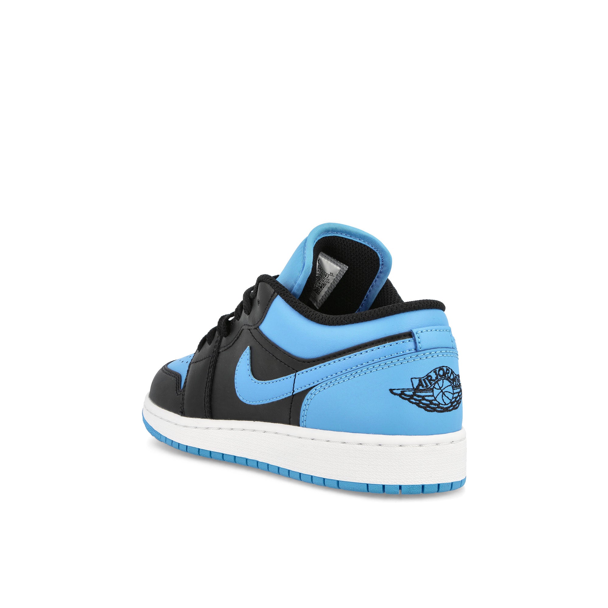 Jordan Air Jordan 1 Low GS Black-Black - University Blue - White Low Top Sneakers Material | Overkill