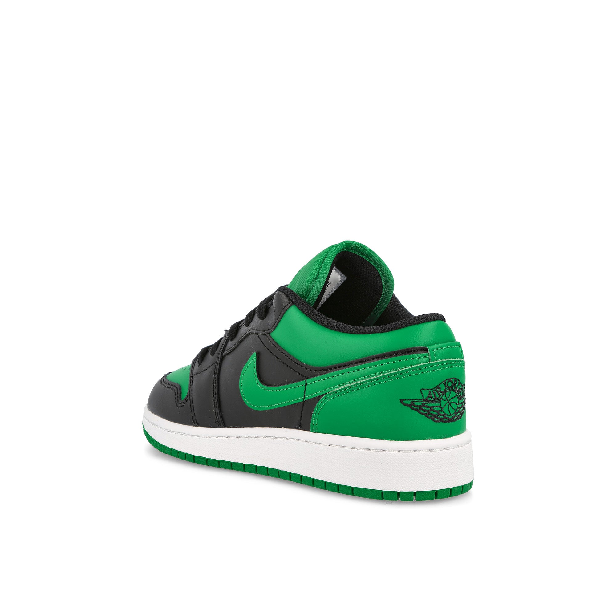 Jordan Air Jordan 1 Low GS Black / Black - Lucky Green - White Low Top Sneakers Material | Overkill