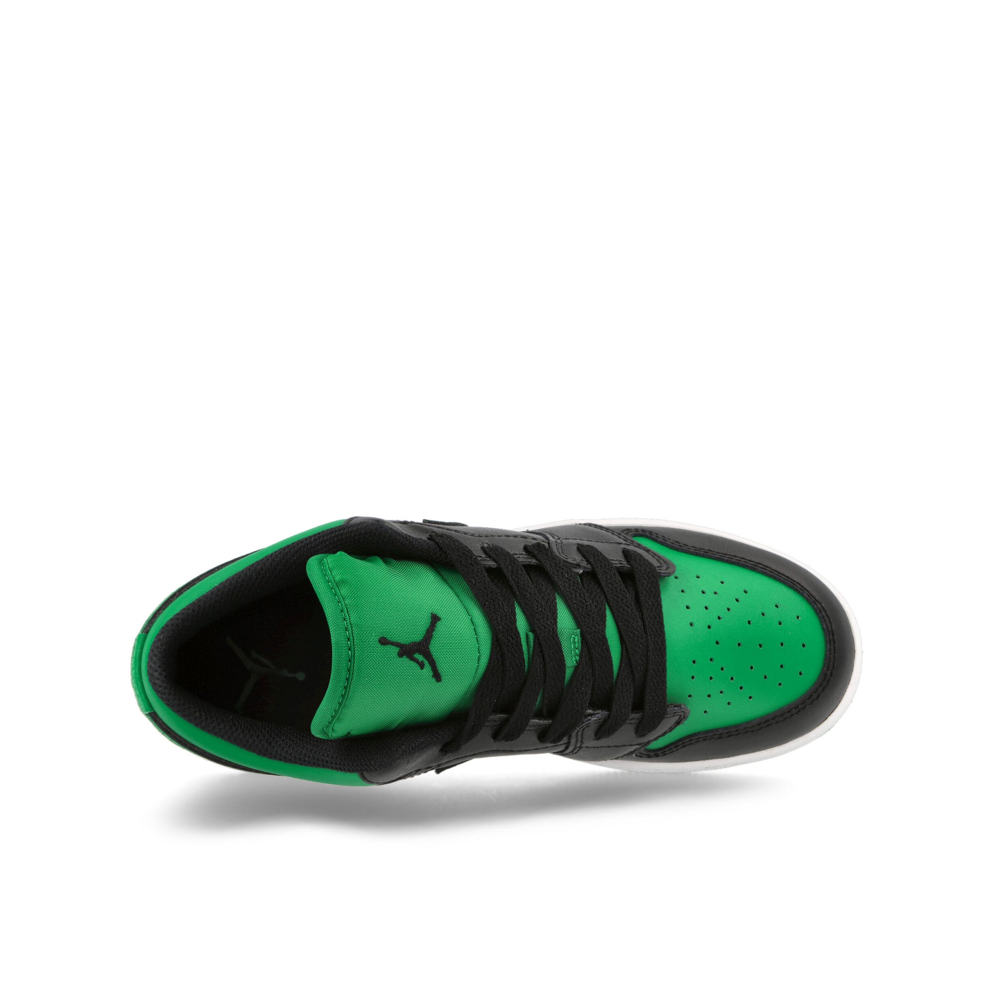 Jordan Air Jordan 1 Low GS Black / Black - Lucky Green - White Low Top Sneakers Detailfoto | Overkill