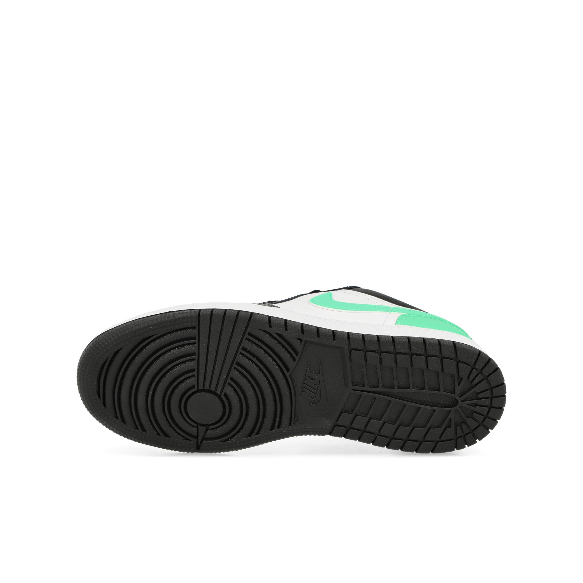 Jordan Air Jordan 1 Low GS White / Black - Green Glow Low Top Sneakers Detail View 1 | Overkill