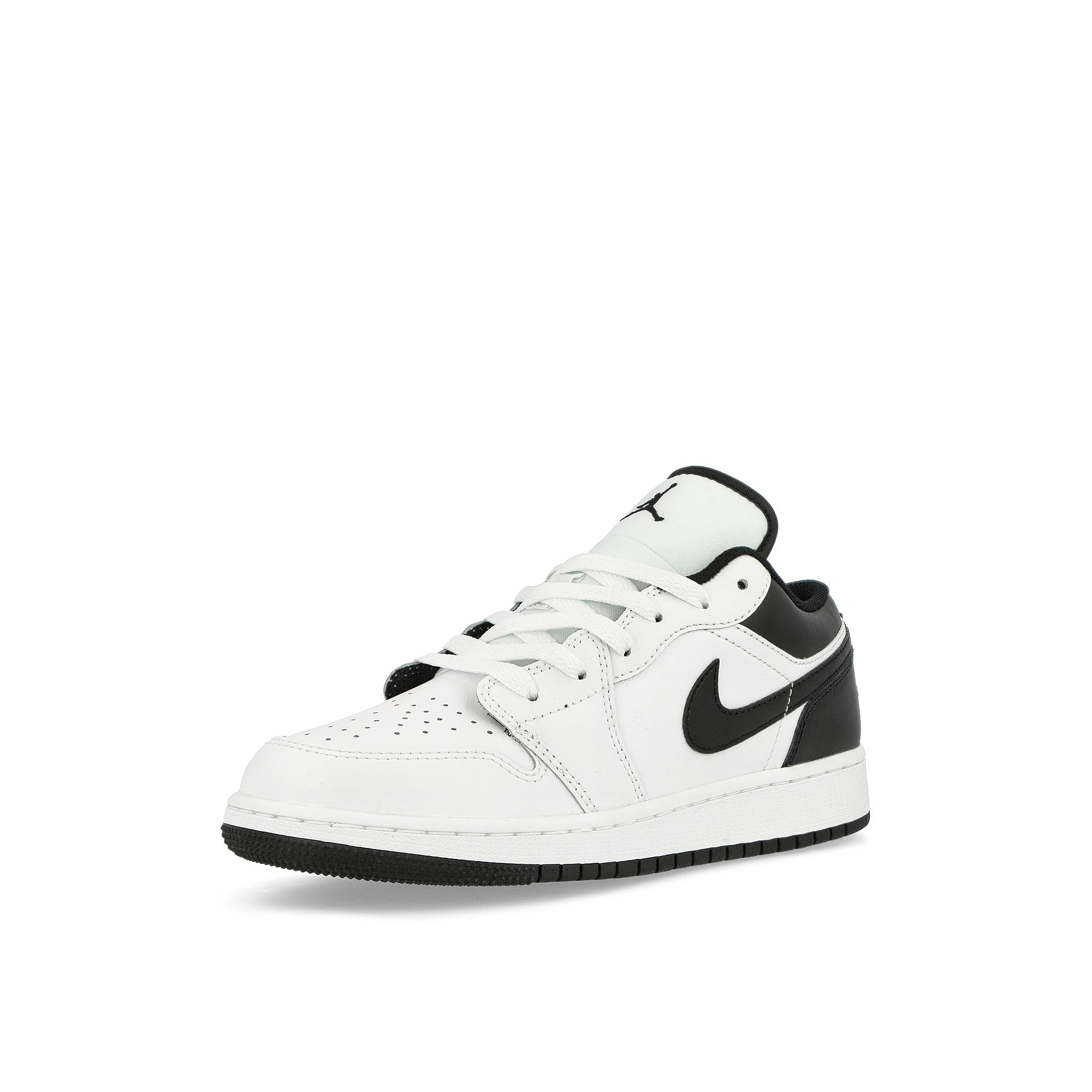 Jordan Air Jordan 1 Low GS White / Black - White Low Top Sneakers Close Up | Overkill