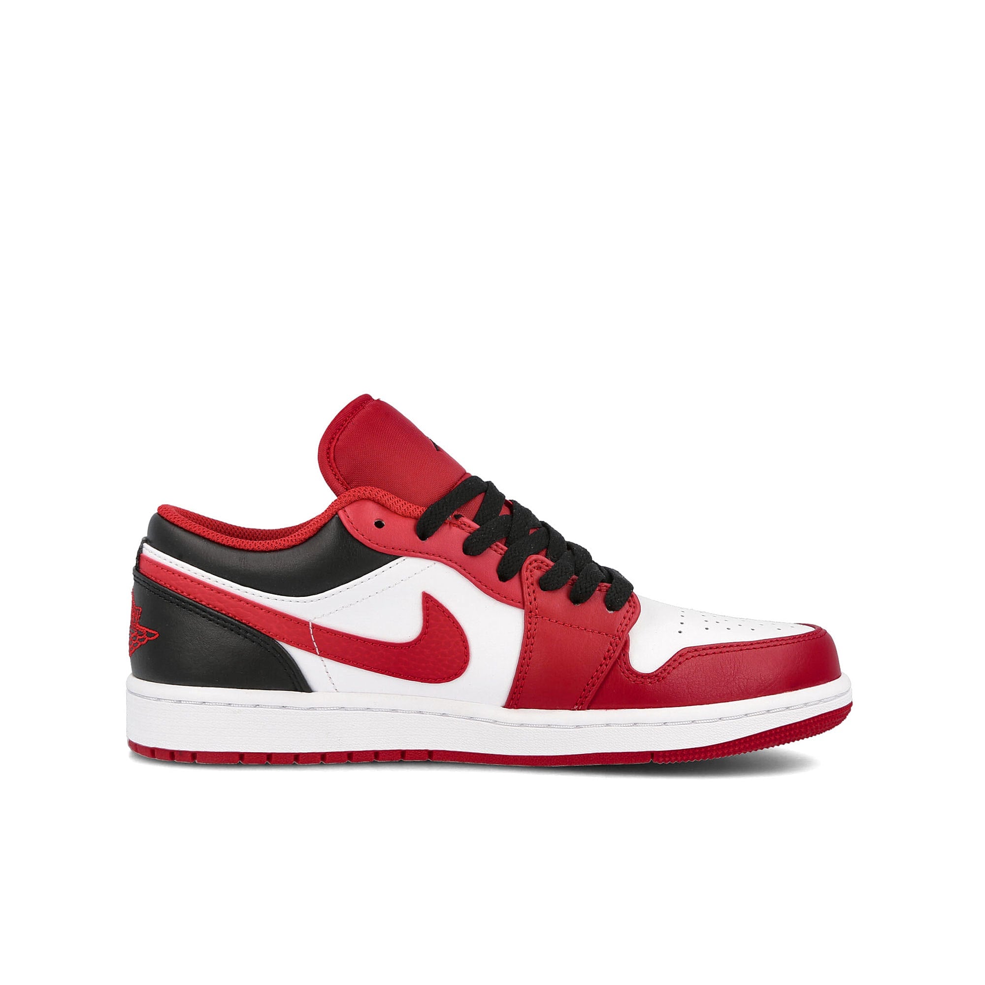 Jordan Air Jordan 1 Low GS White / Gym Red - Black Low Top Sneakers Silhouette | Overkill