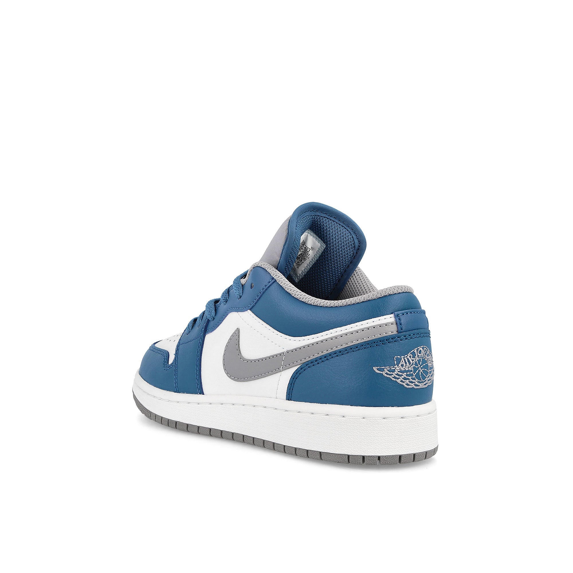Jordan Air Jordan 1 Low GS True Blue / Cement Grey - White Low Top Sneakers Material | Overkill