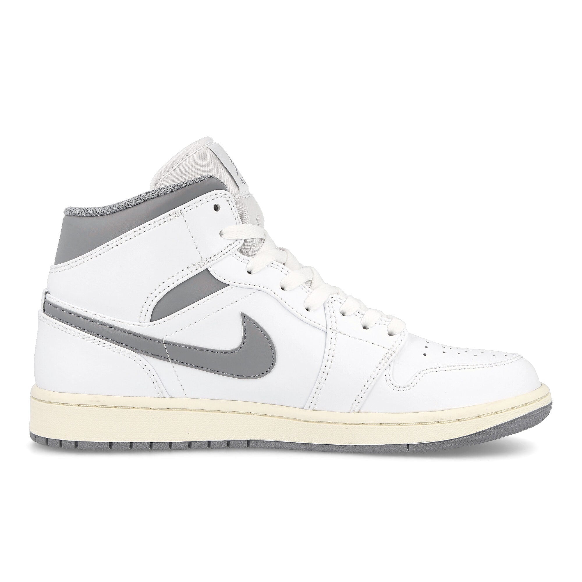 Jordan Air Jordan 1 Mid White / Stealth Mid Top Sneakers Silhouette | Overkill