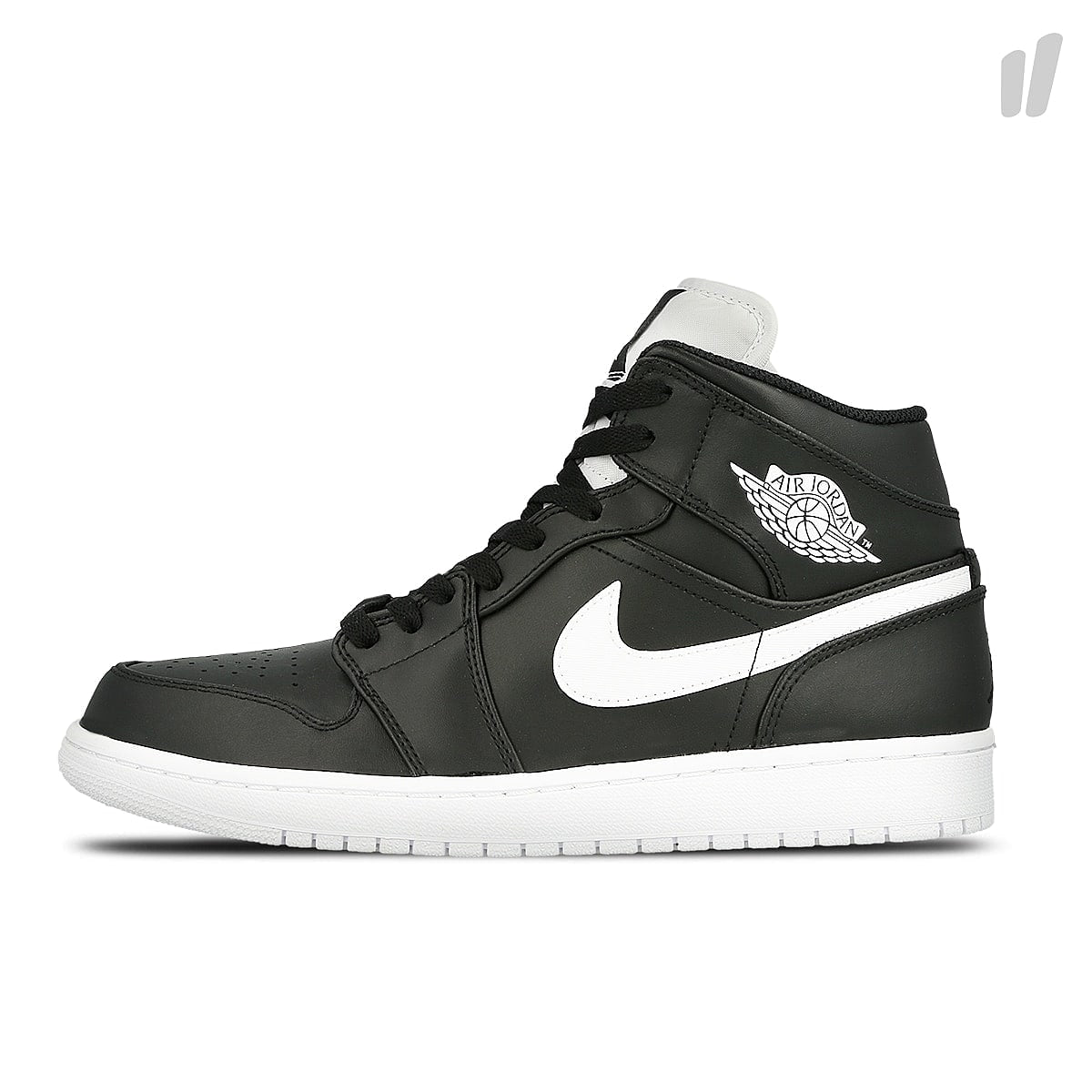 Jordan Air Jordan 1 Mid Black / White - White Mid Top Sneakers 554724 038 | Overkill