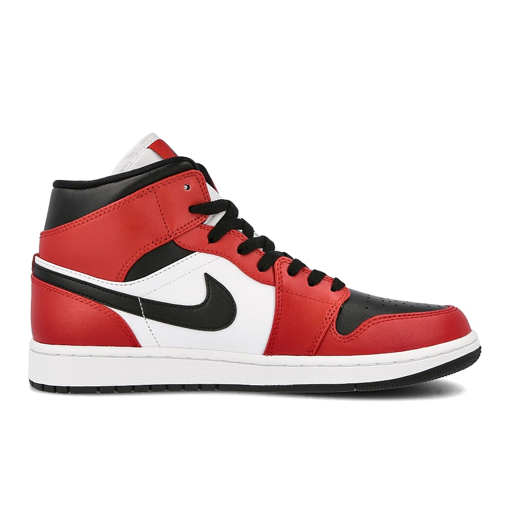Jordan Air Jordan 1 Mid Black / Black - Gym Red Material | Overkill