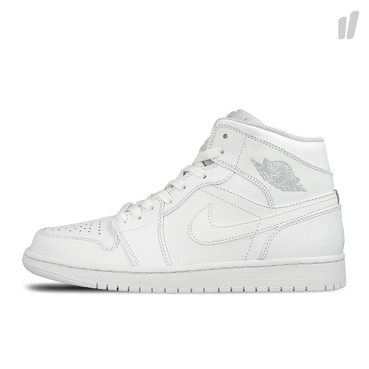 Jordan Air Jordan 1 Mid White / Pure Platinium - White Mid Top Sneakers 554724 104 | Overkill