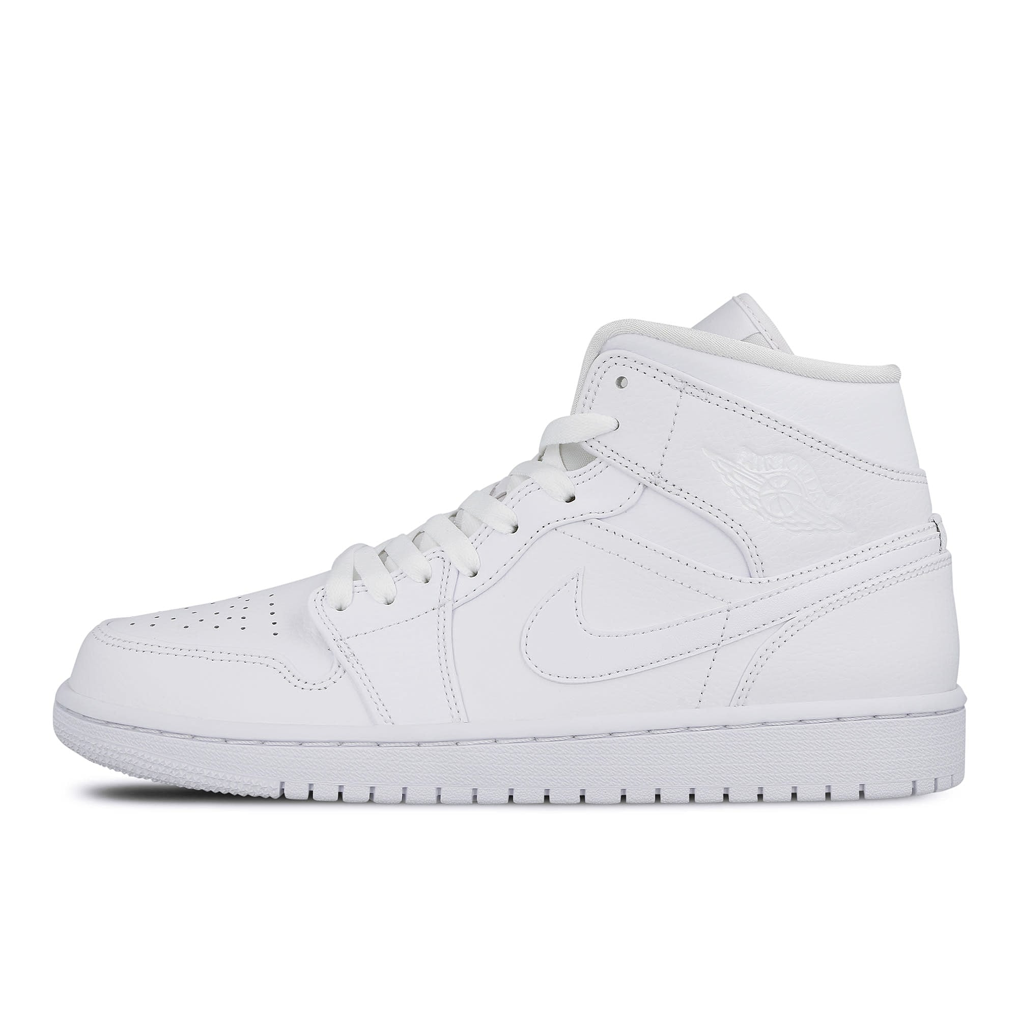 Jordan Air Jordan 1 Mid White / White - White Mid Top Sneakers 554724 129 | Overkill