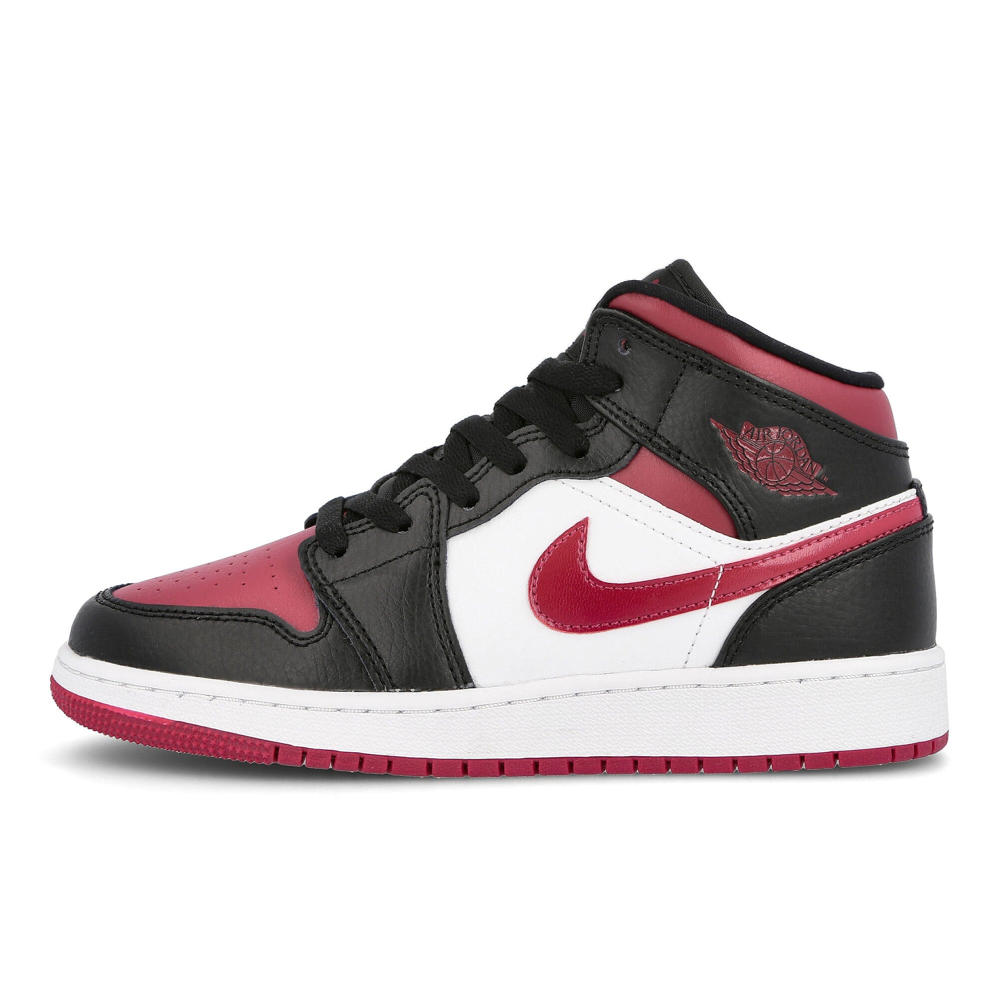 Jordan Air Jordan 1 Mid GS Black / Noble Red - White 554725 066 | Overkill