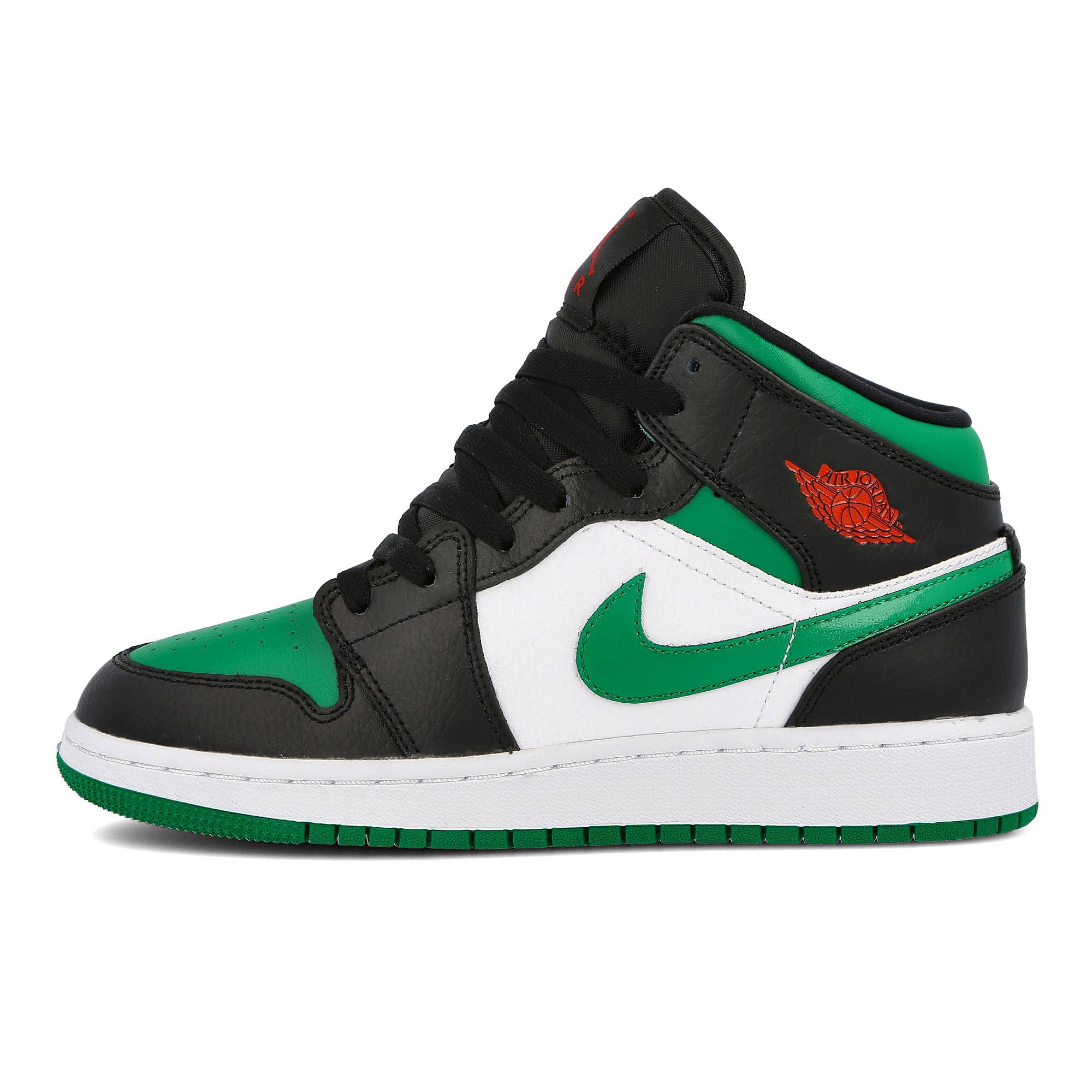 Jordan Air Jordan 1 Mid GS Black / Pine Green - White - Gym Red 554725 067 | Overkill
