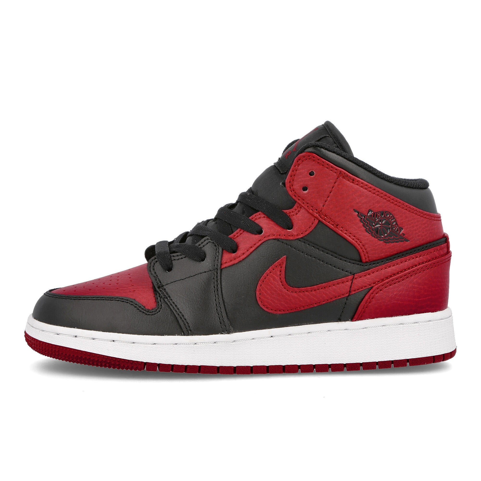 Jordan Air Jordan 1 Mid GS Black / Gym Red - White 554725 074 | Overkill