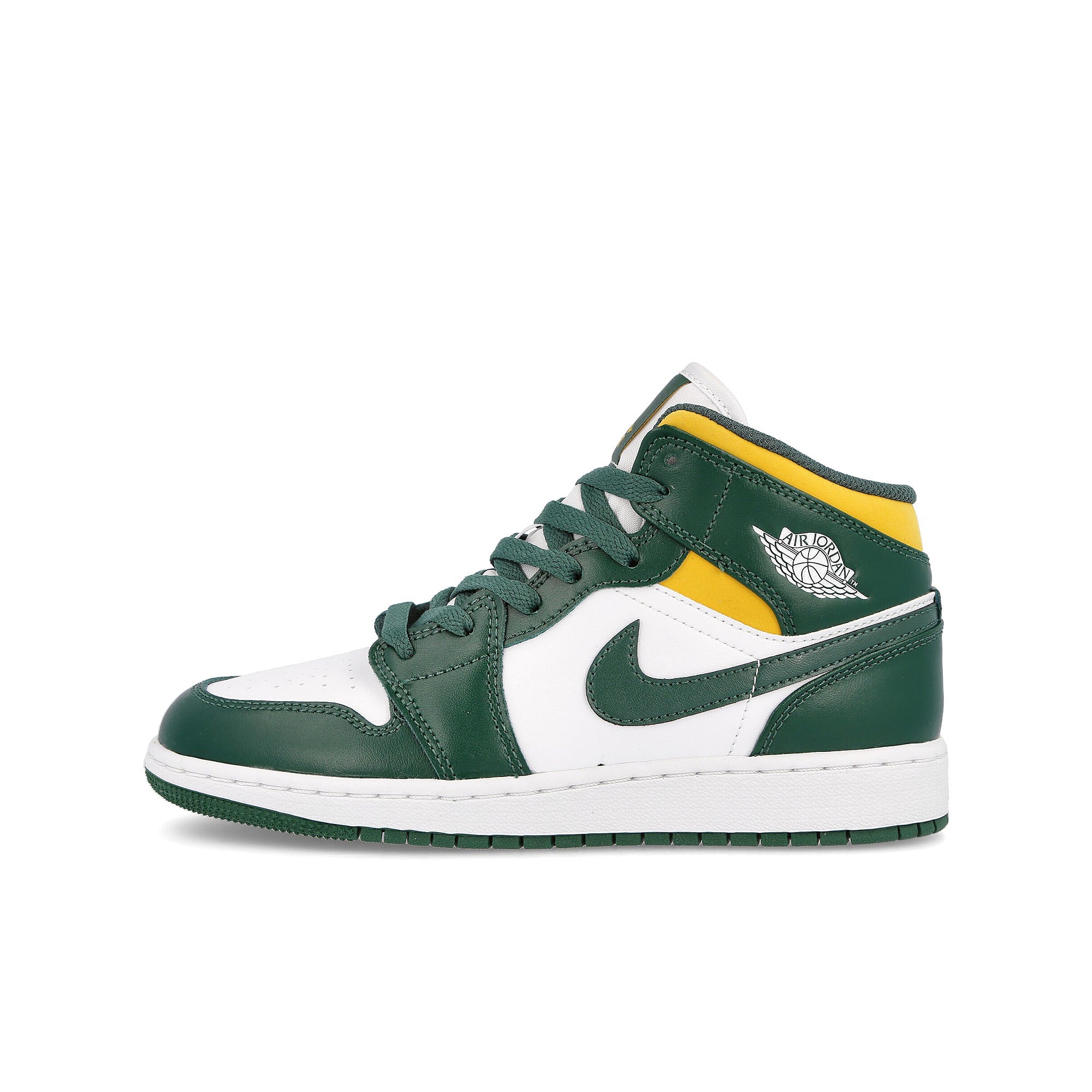 Jordan Air Jordan 1 Mid GS Noble Green / Pollen - White 554725 371 | Overkill