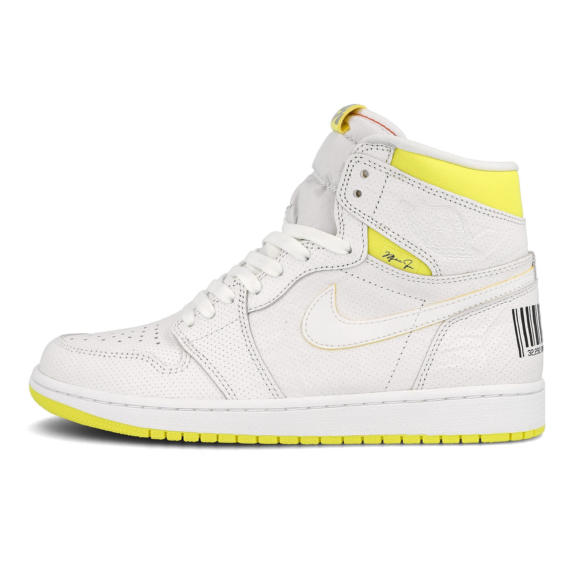 Jordan Air Jordan 1 Retro High OG White / Dynamic Yellow - Black High Top Sneakers 555088 170 | Overkill