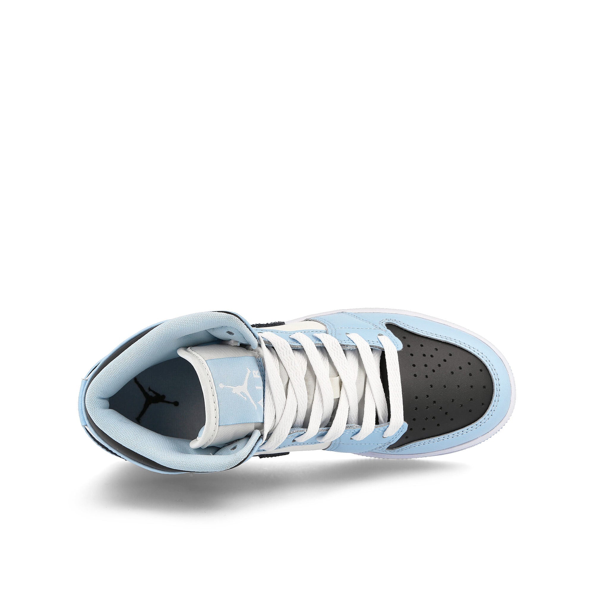 Jordan Air Jordan 1 Mid GS Ice Blue / Black - Sail - White Mid Top Sneakers Detailfoto | Overkill