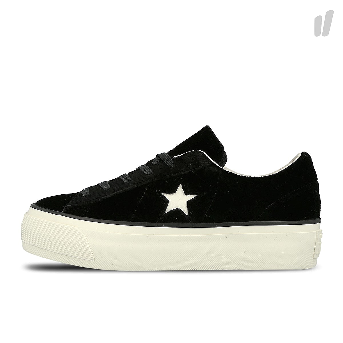 Converse one star platform ox Black-Egret-Black Sneakers 558950C | Overkill