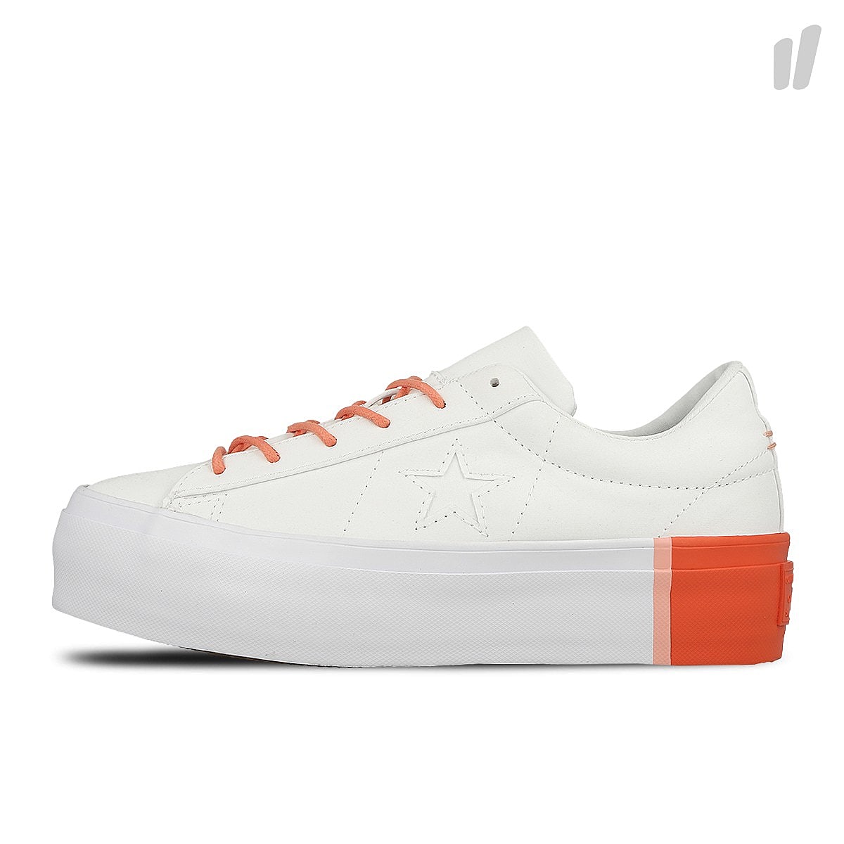 Converse one star platform ox White-Bright Poppy-White Sneakers 559904C | Overkill