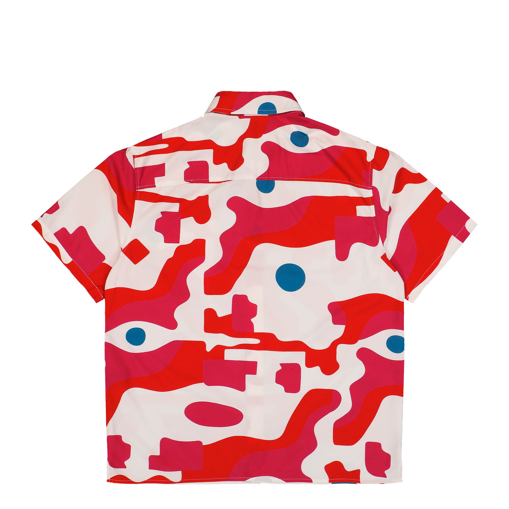 Parra Abstract Mountain Short Sleeve Shirt Red Shirt 56140 Close-up | Overkill