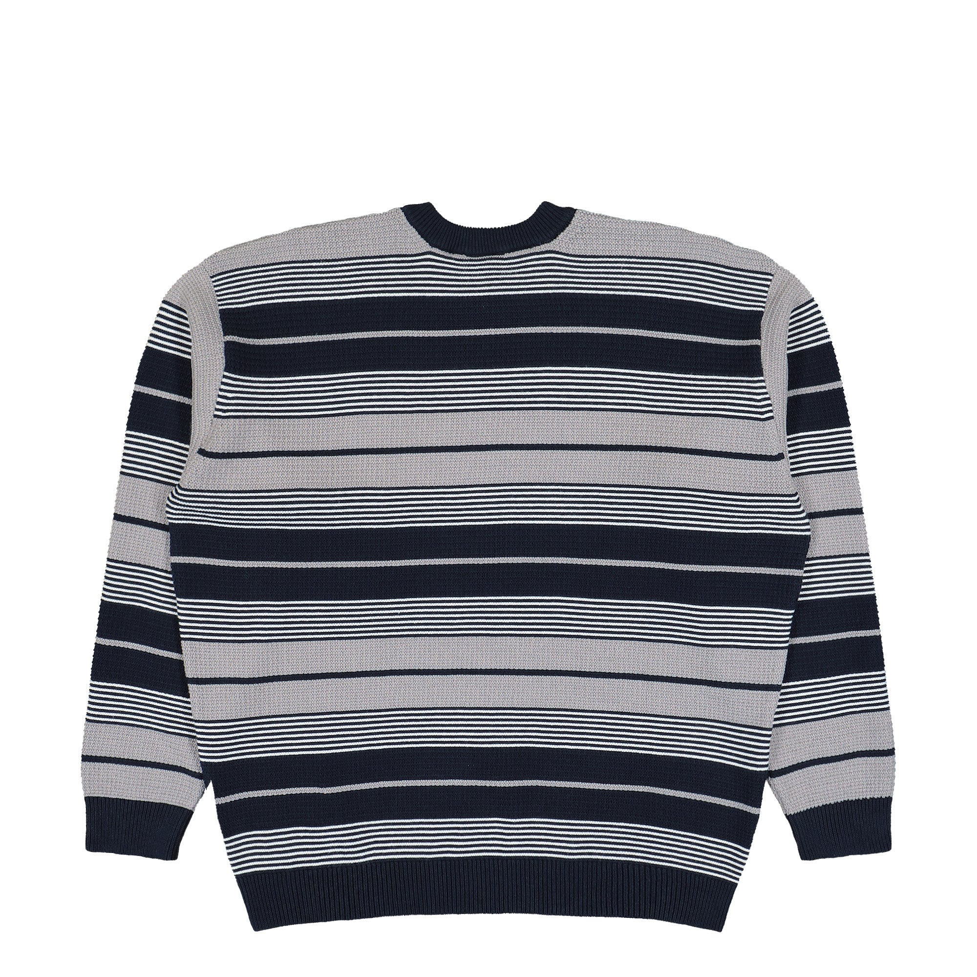 Parra Neatly Striped Knitted Pullover Navy Blue Sweatshirt 56145 Close-up | Overkill