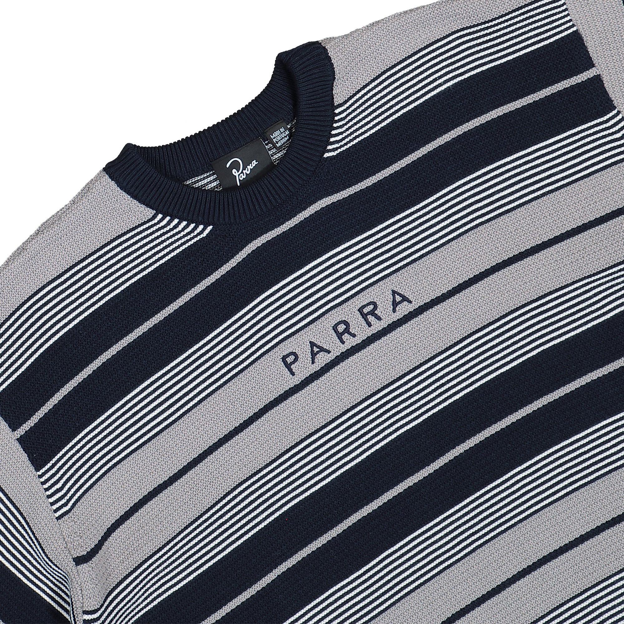Parra Neatly Striped Knitted Pullover Navy Blue Sweatshirt 56145 Detailfoto | Overkill