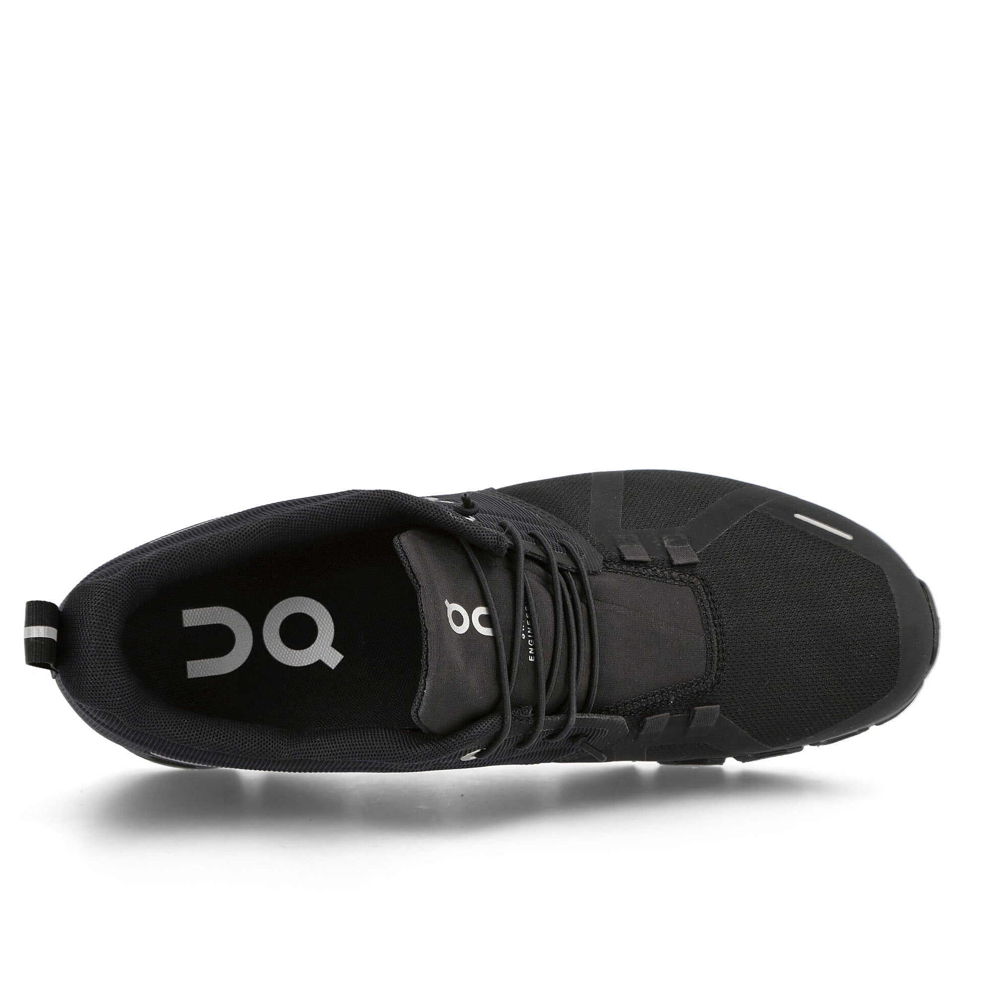 On Cloud 5 Waterproof All Black Low Top Sneakers Detail View 1 | Overkill