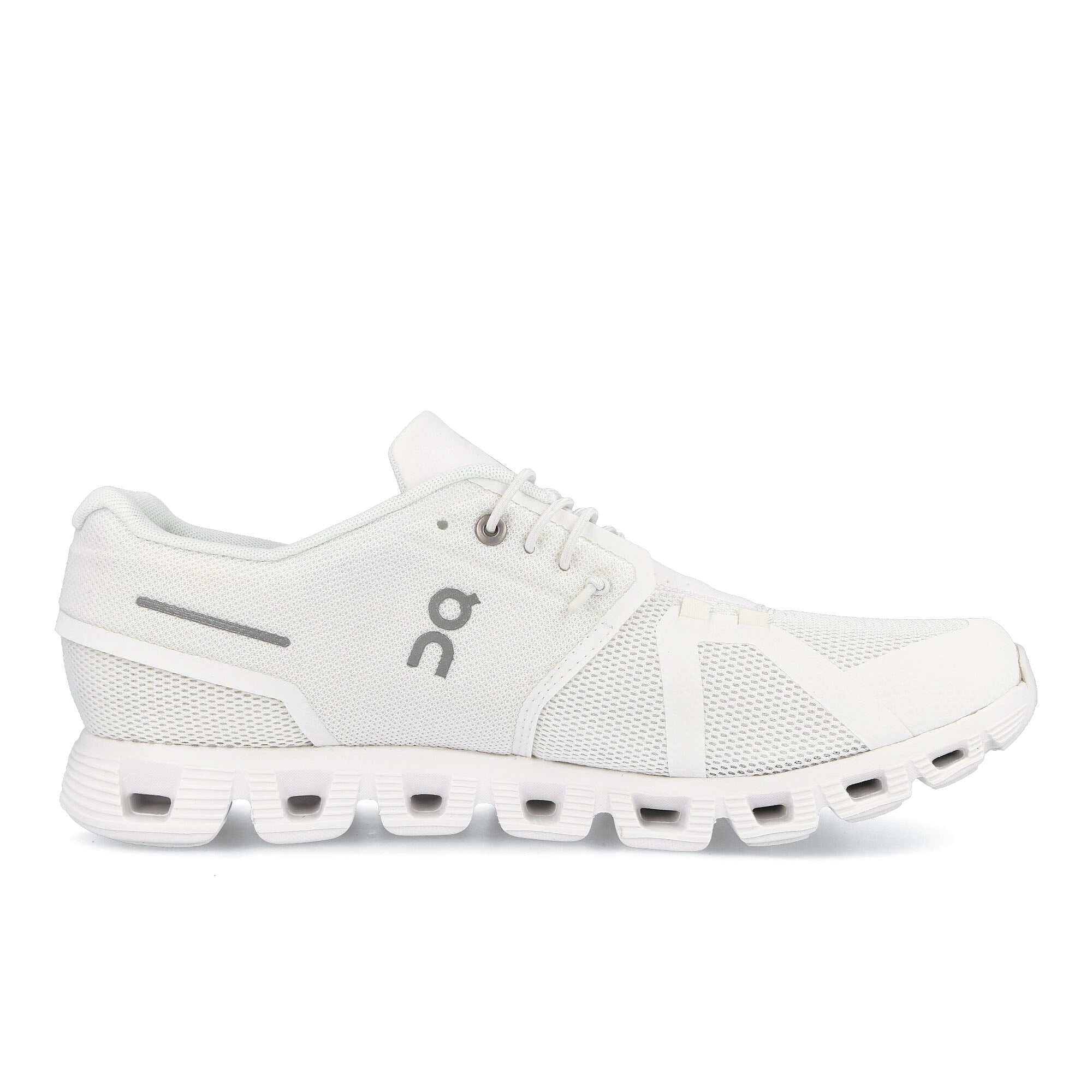 On Cloud 5 All White Low Top Sneakers Silhouette | Overkill