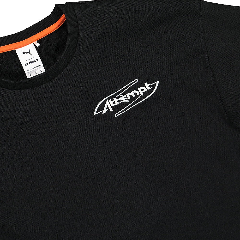 Puma Attempt x Puma Crew Black Sweatshirts Close-up | Overkill