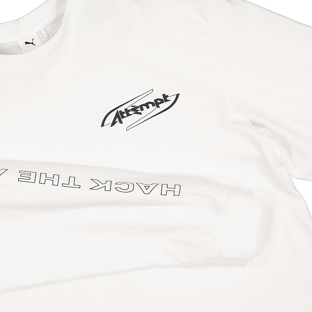 Puma Attempt x Puma Longsleeve Tee Puma White Longsleeves Close-up | Overkill