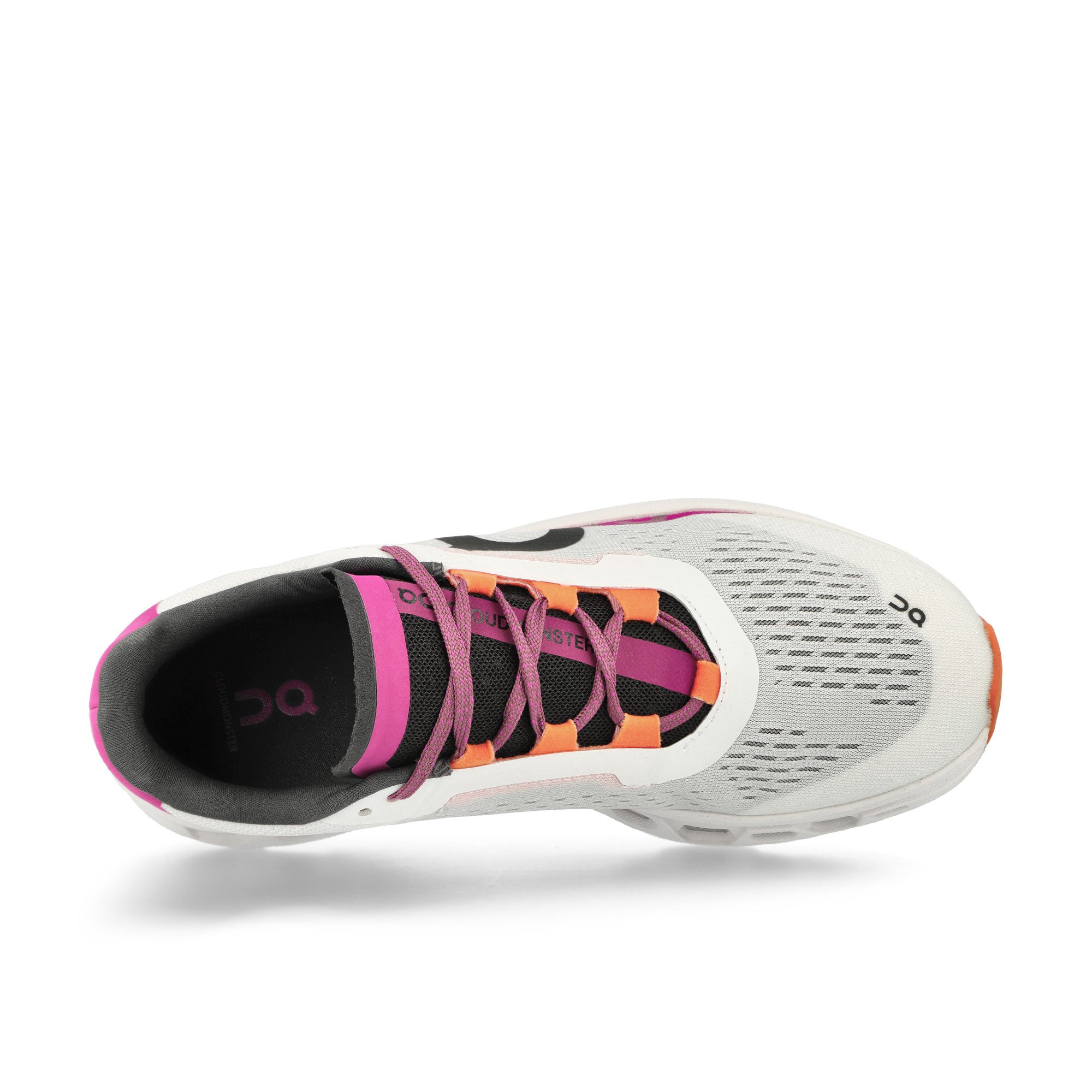 On Cloudmonster Undyed - White / Aurora Low Top Sneakers Detail View 1 | Overkill