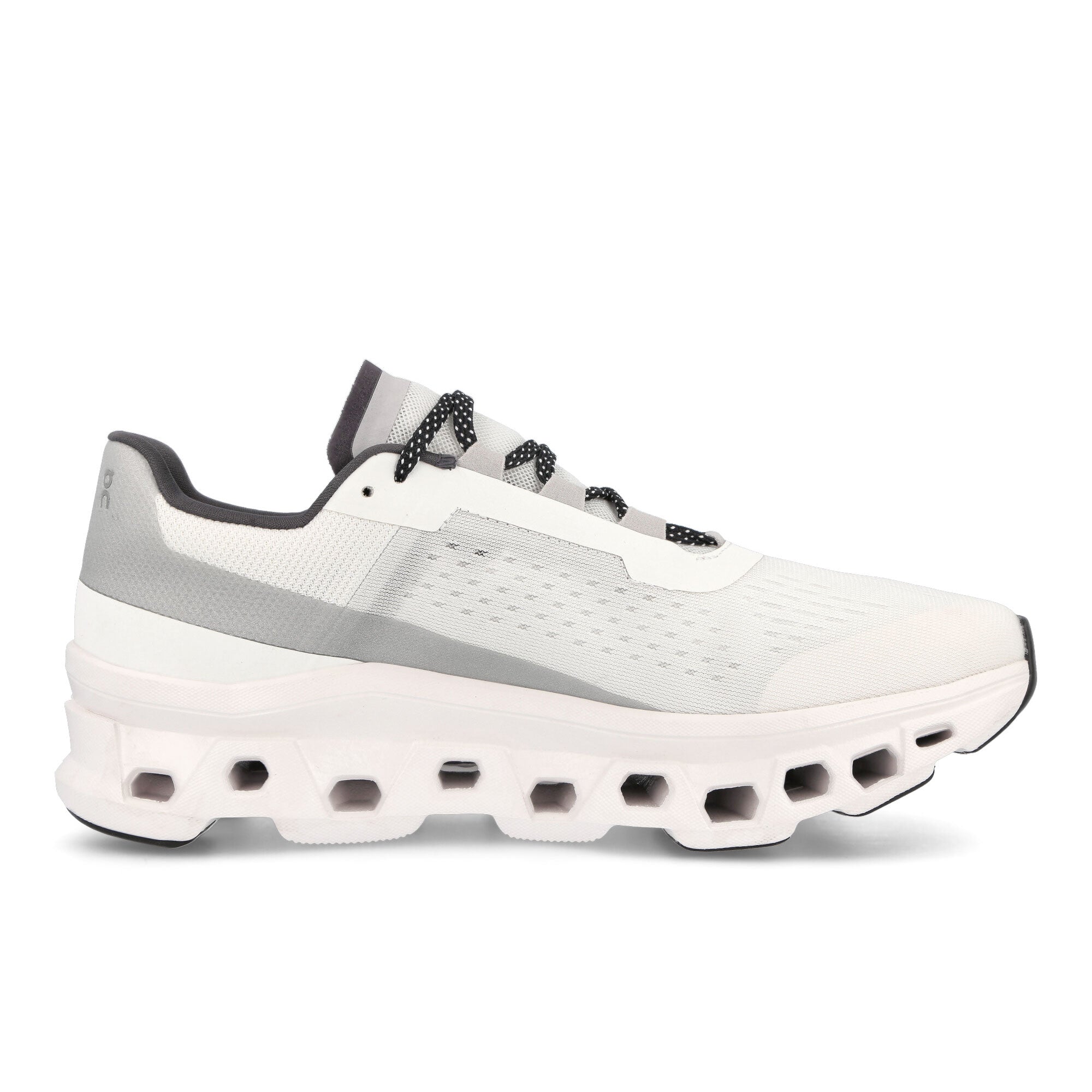 On Cloudmonster Undyed-White / White Low Top Sneakers Silhouette | Overkill