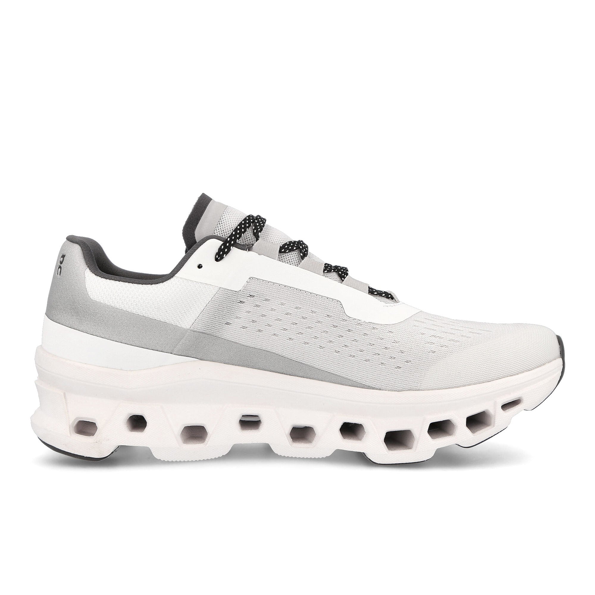 On Cloudmonster All White Low Top Sneakers Silhouette | Overkill