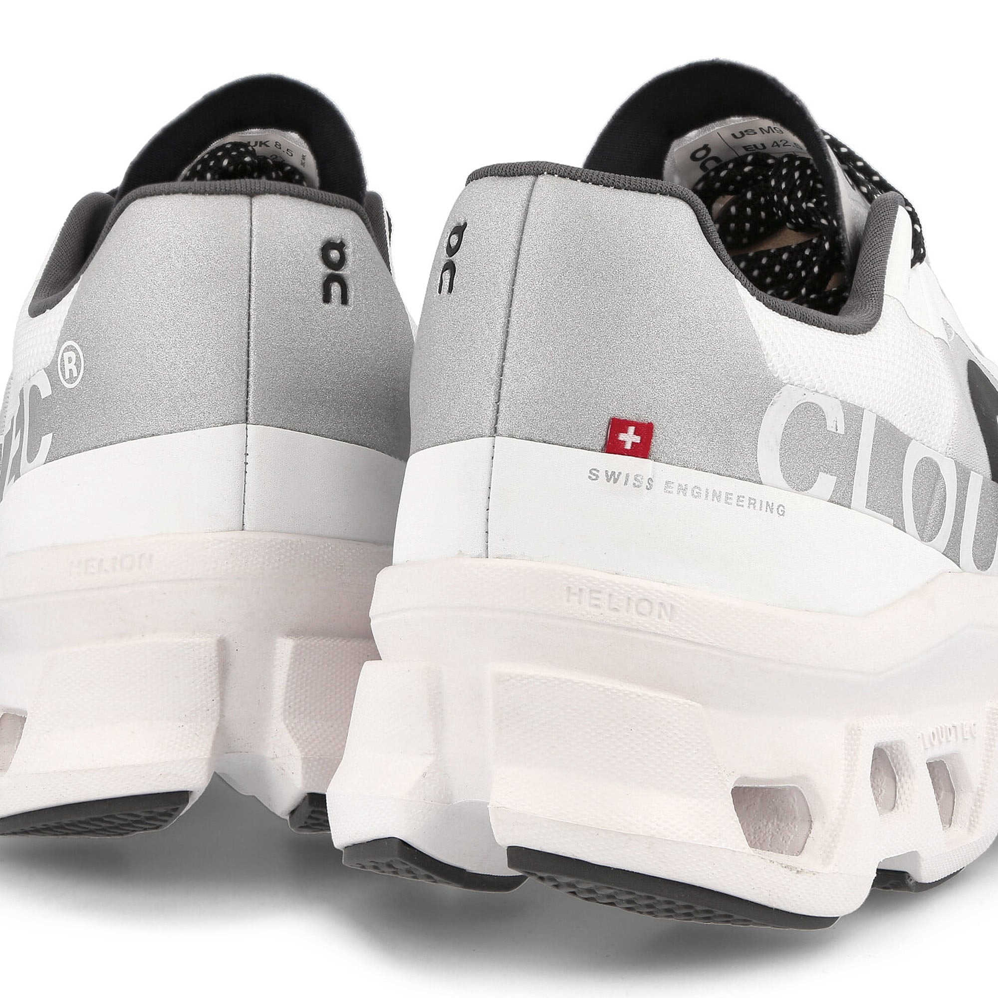 On Cloudmonster All White Low Top Sneakers Detailfoto | Overkill