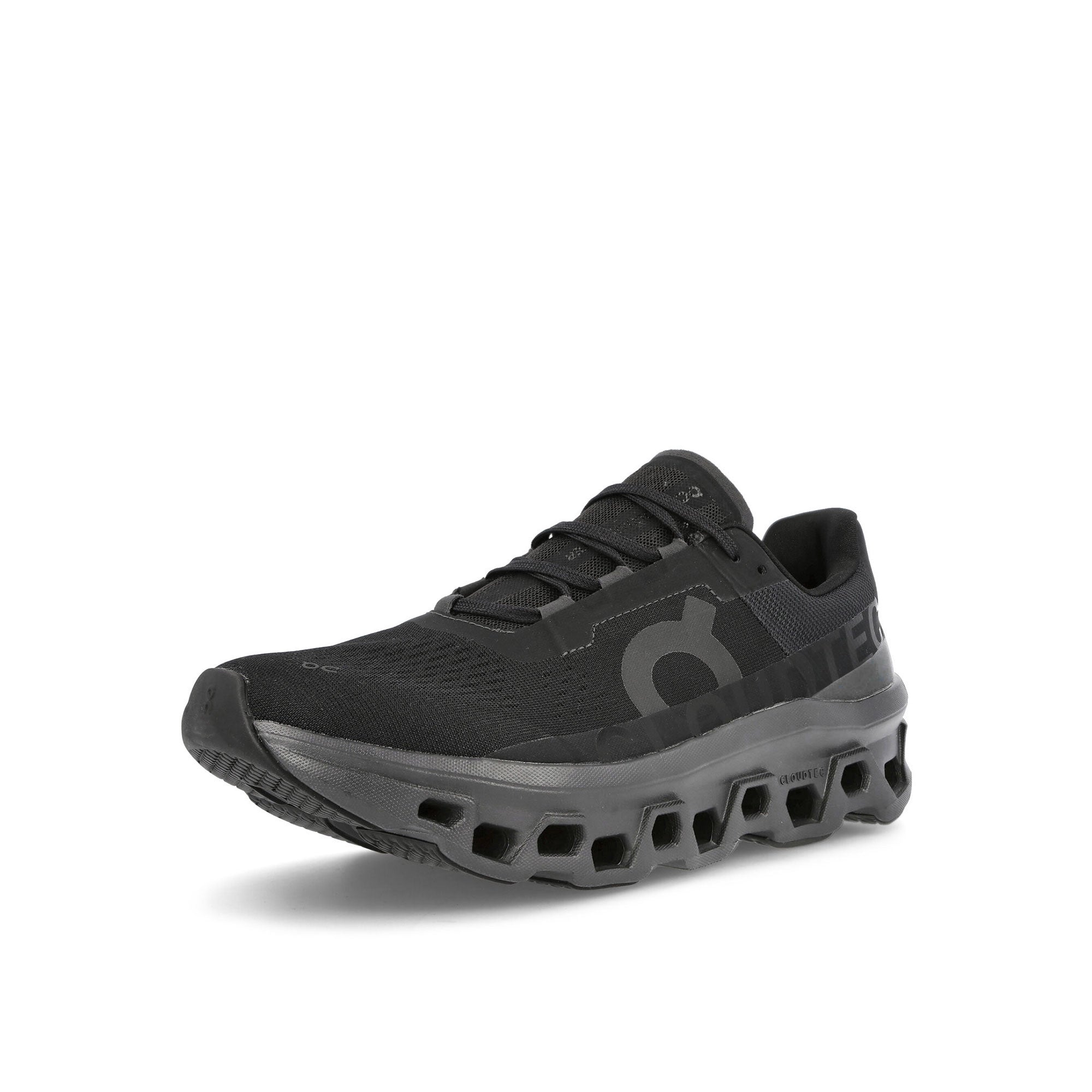 On cloudmonster Black / Magnet Low Top Sneakers Close Up | Overkill