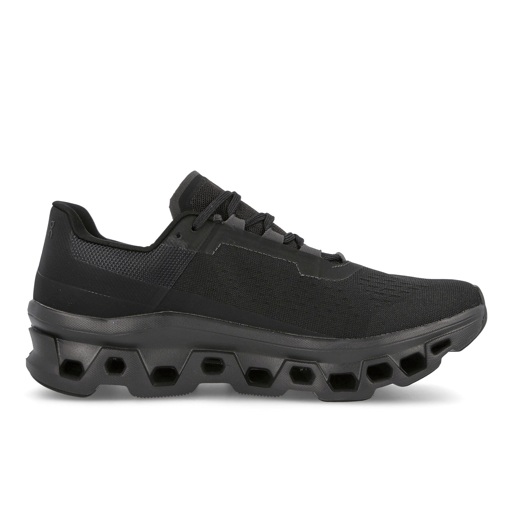 On Cloudmonster All Black Low Top Sneakers Silhouette | Overkill