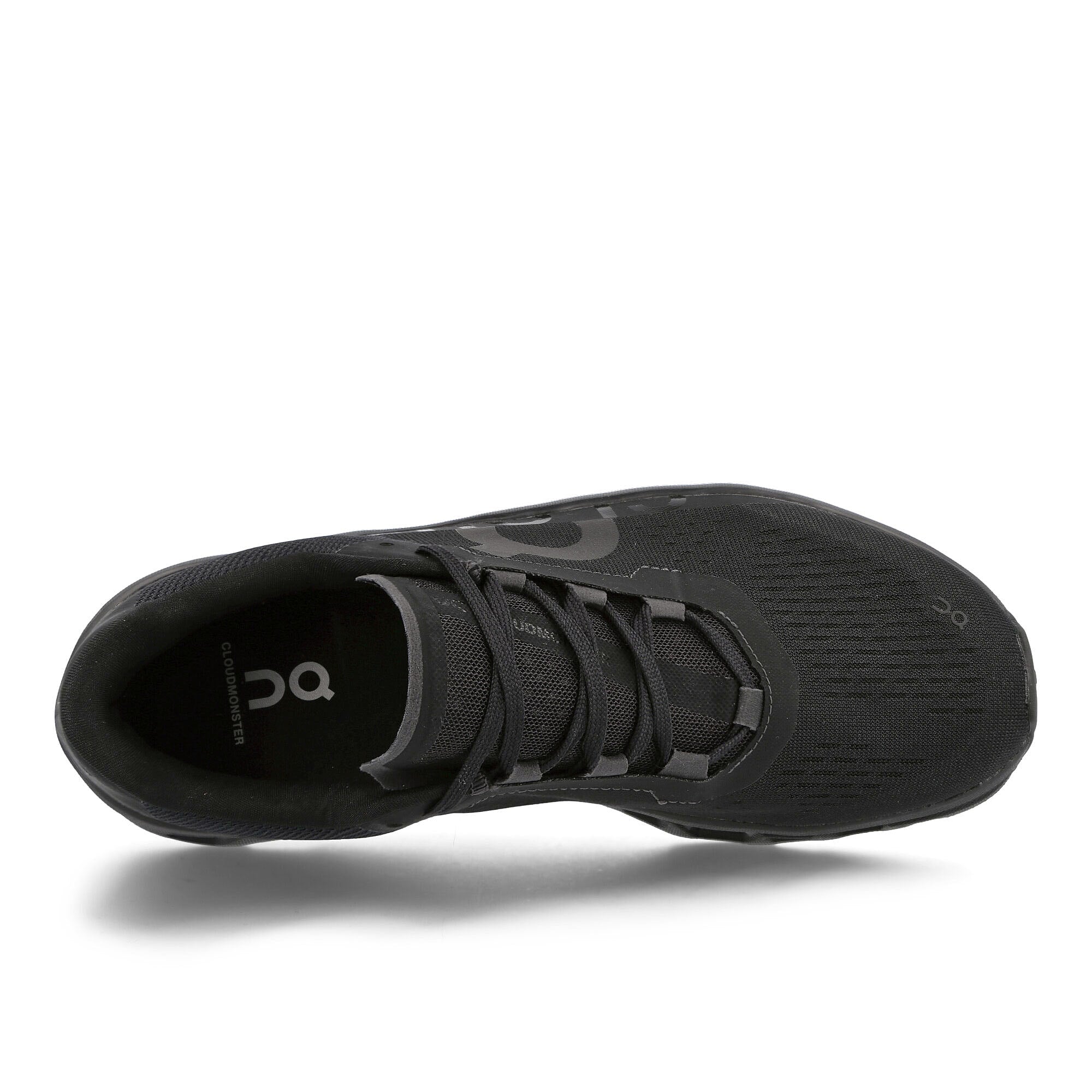 On Cloudmonster All Black Low Top Sneakers Detail View 1 | Overkill