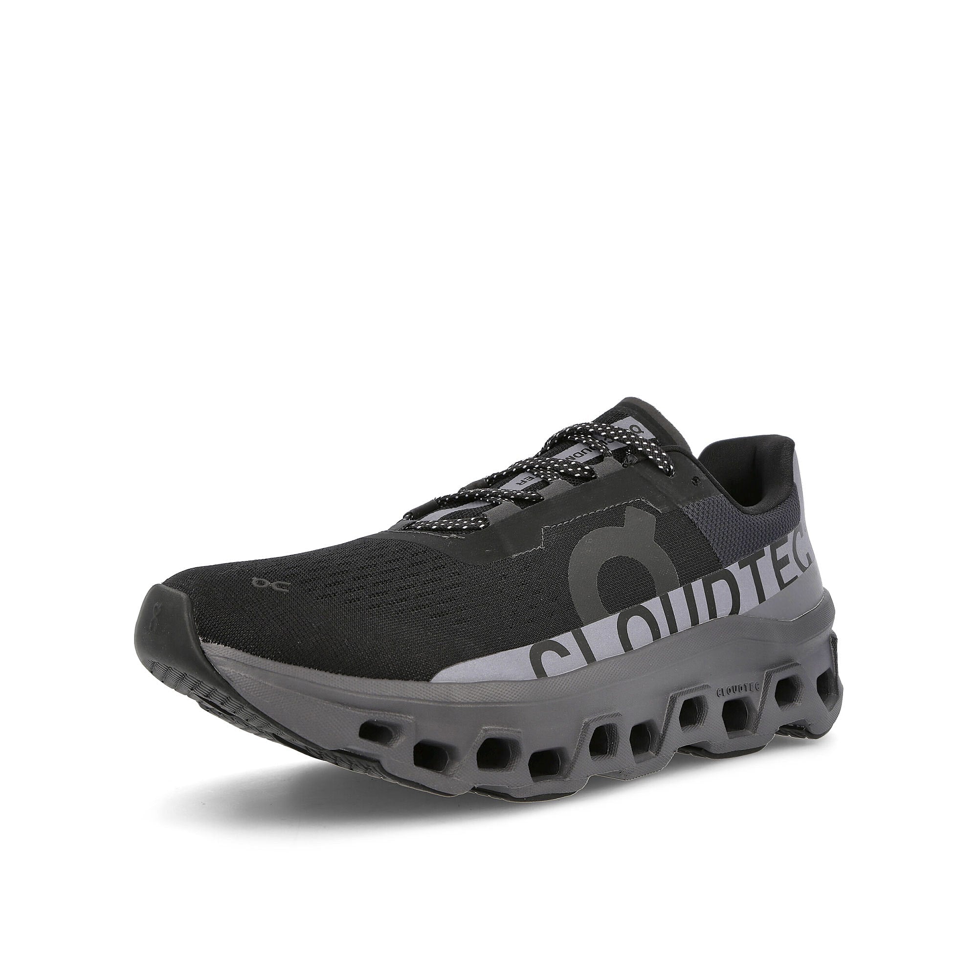 On cloudmonster lumos Black Low Top Sneakers Close Up | Overkill