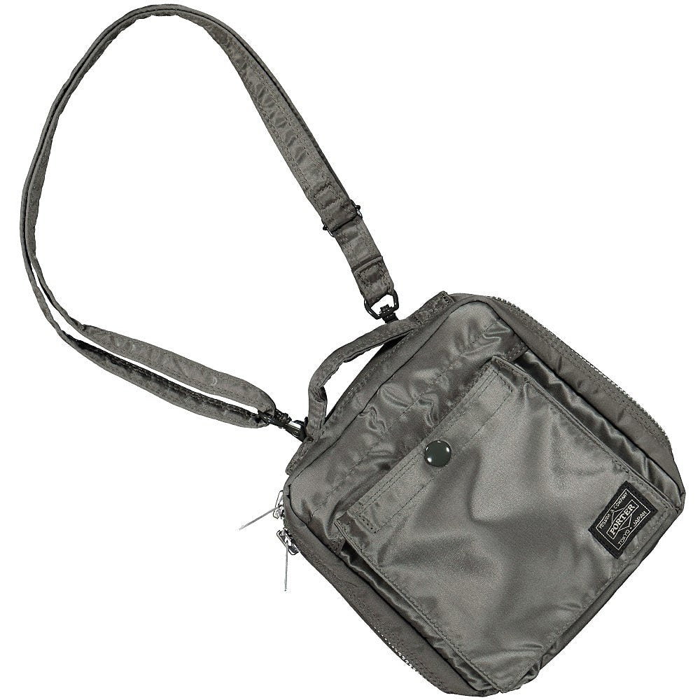 Porter-Yoshida & Co. Shoulder Bag Square Silver Gray Close-up | Overkill