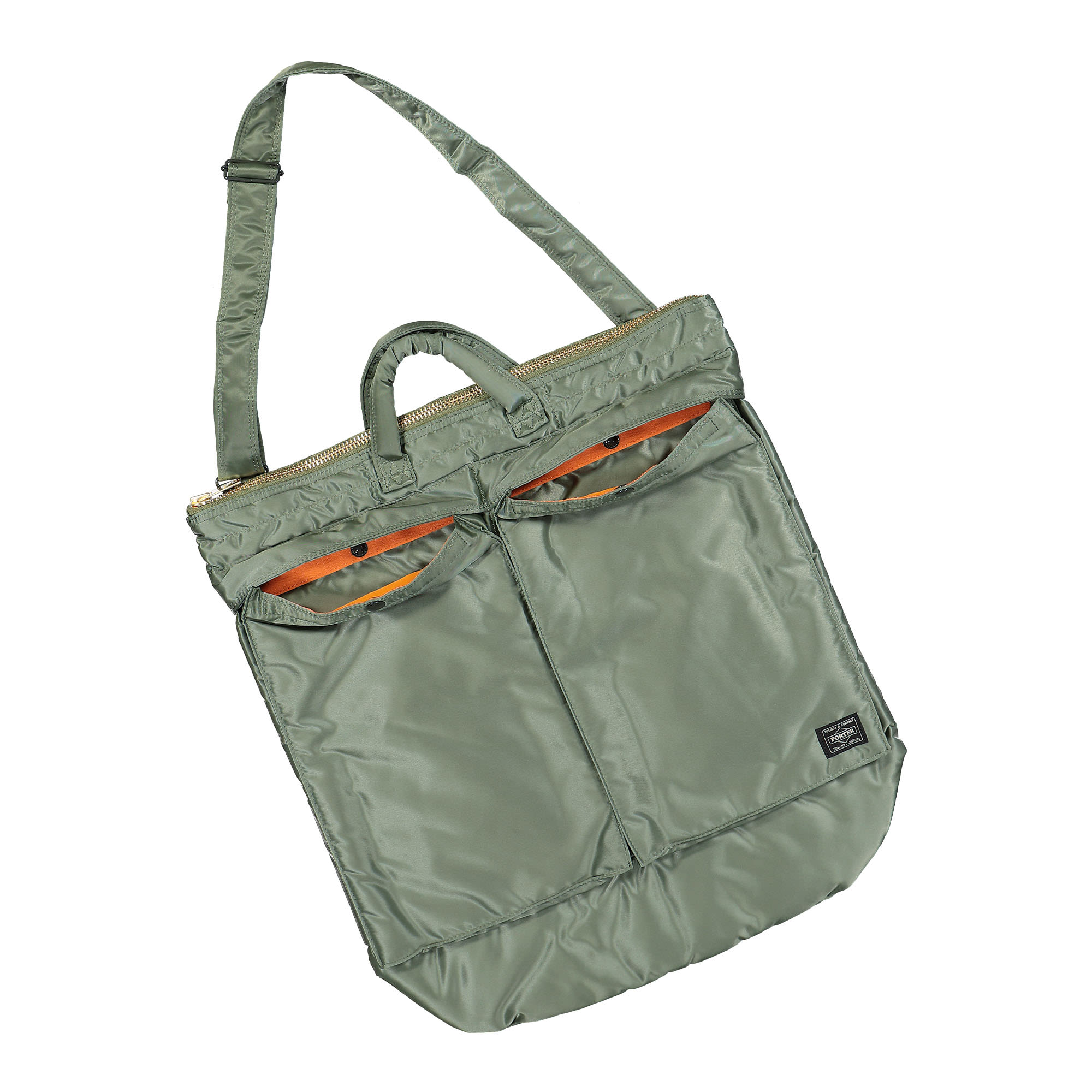 Porter-Yoshida & Co. Tanker 2Way Helmet Bag Sage Green Tote Bags & Shoppers Material | Overkill